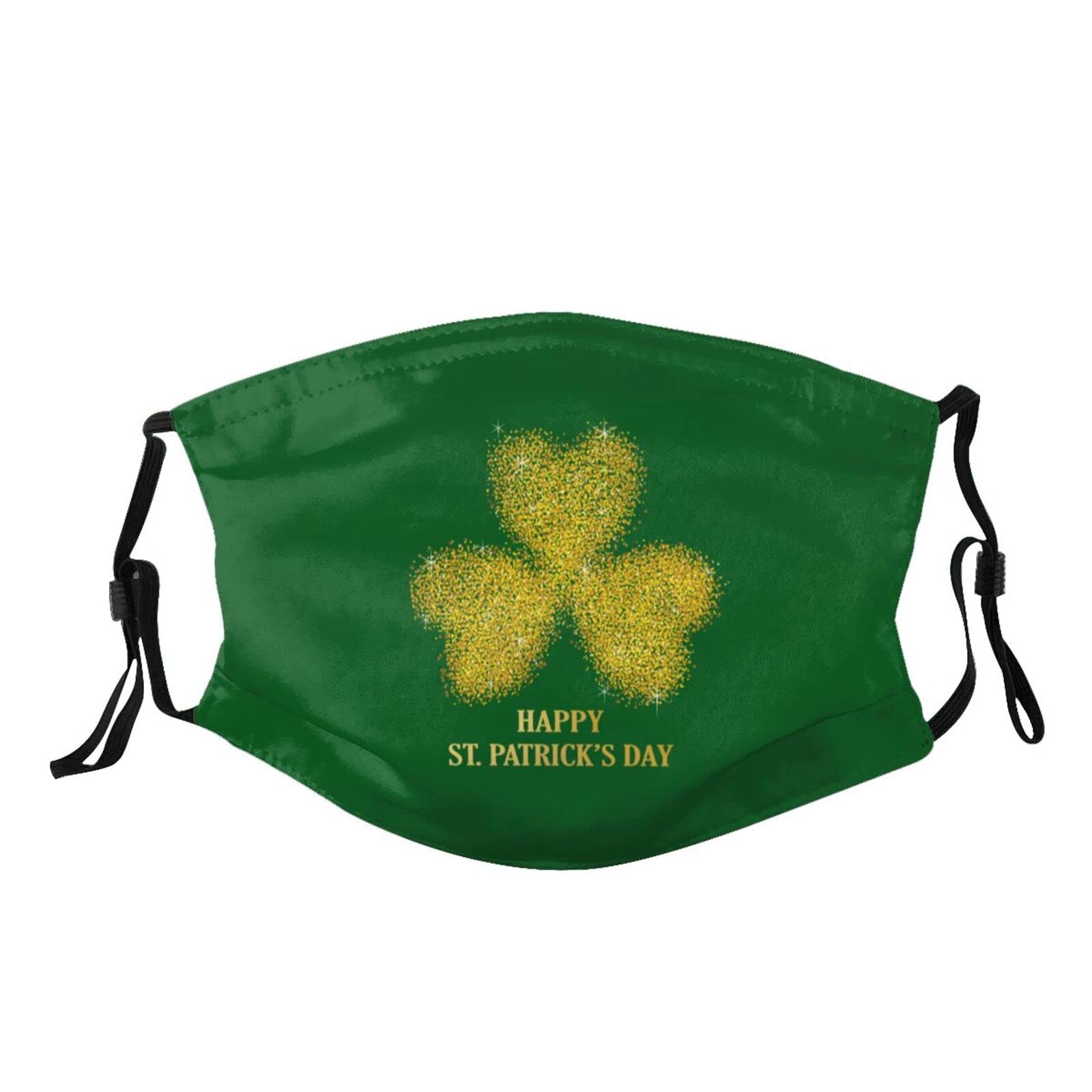 St. Clover Shamrock Face Mask for Adults - Reusable & Adjustable Balaclava with 2 Filters for Men & Women - Perfect for Outdoor Sports, Cycling, Hiking, and Cold Weather Protection