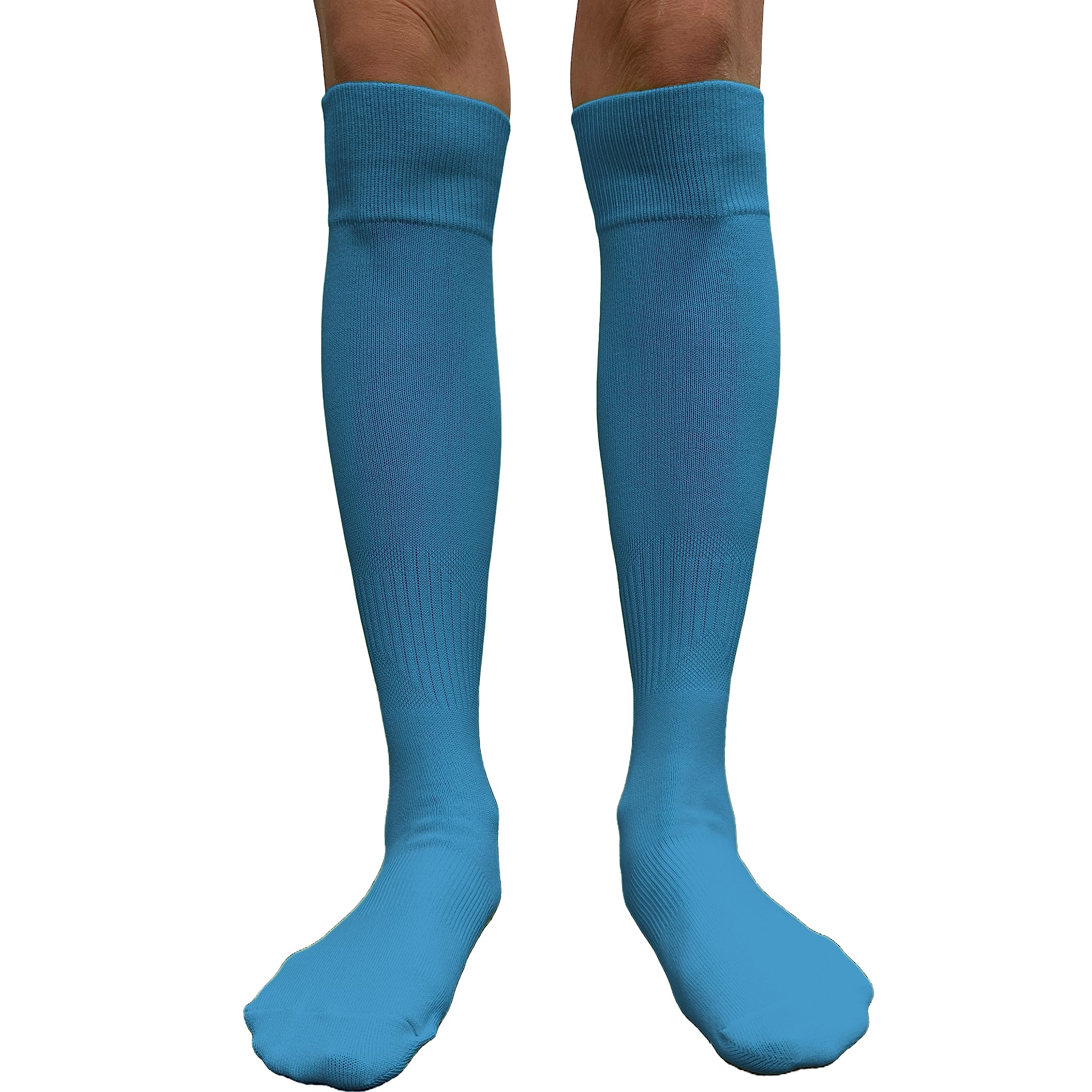 COUVER Affordable Polyester Soccer Knee High Socks - Breathable Team Sports Socks for Men & Women - Perfect for Soccer, Running, and Gym Workouts