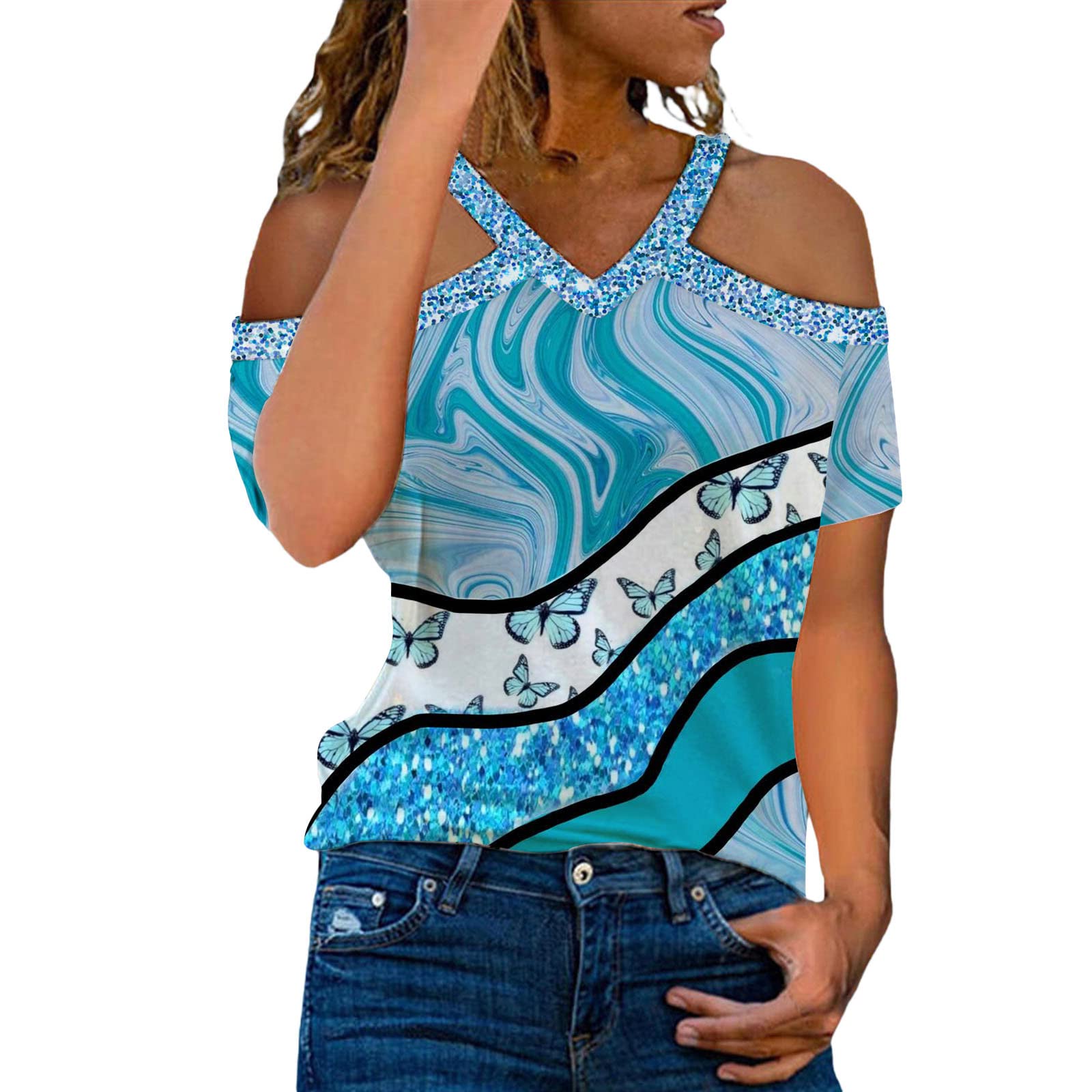 Women's Teacher Graphic V-Neck T-Shirt - Fashion Digital Print Short Sleeve Top for Educators & School Staff - Perfect for Classroom, Teacher Appreciation & Casual Wear