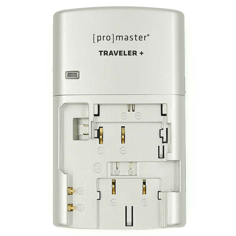 ProMaster Traveler + Charger for Sony, Canon, Nikon & Fujifilm DSLR Camera Batteries - Dual USB Port Fast Charging (Model 9176) - Perfect for Travel Photography & Professional Shoots