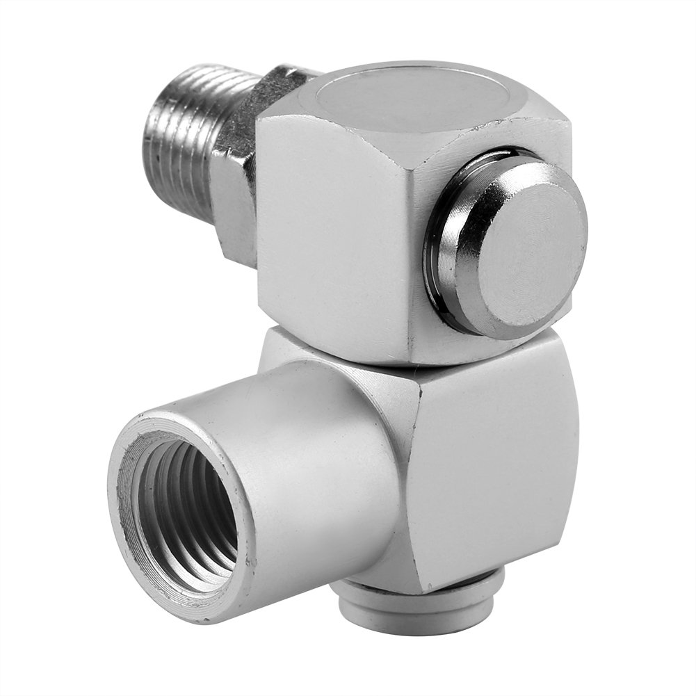 GOTOTOP 4-Piece Aluminum 1/4 Inch Universal 360° Swivel Air Hose Connector Adapter Kit - Perfect for Air Compressors, Pneumatic Tools, and DIY Projects