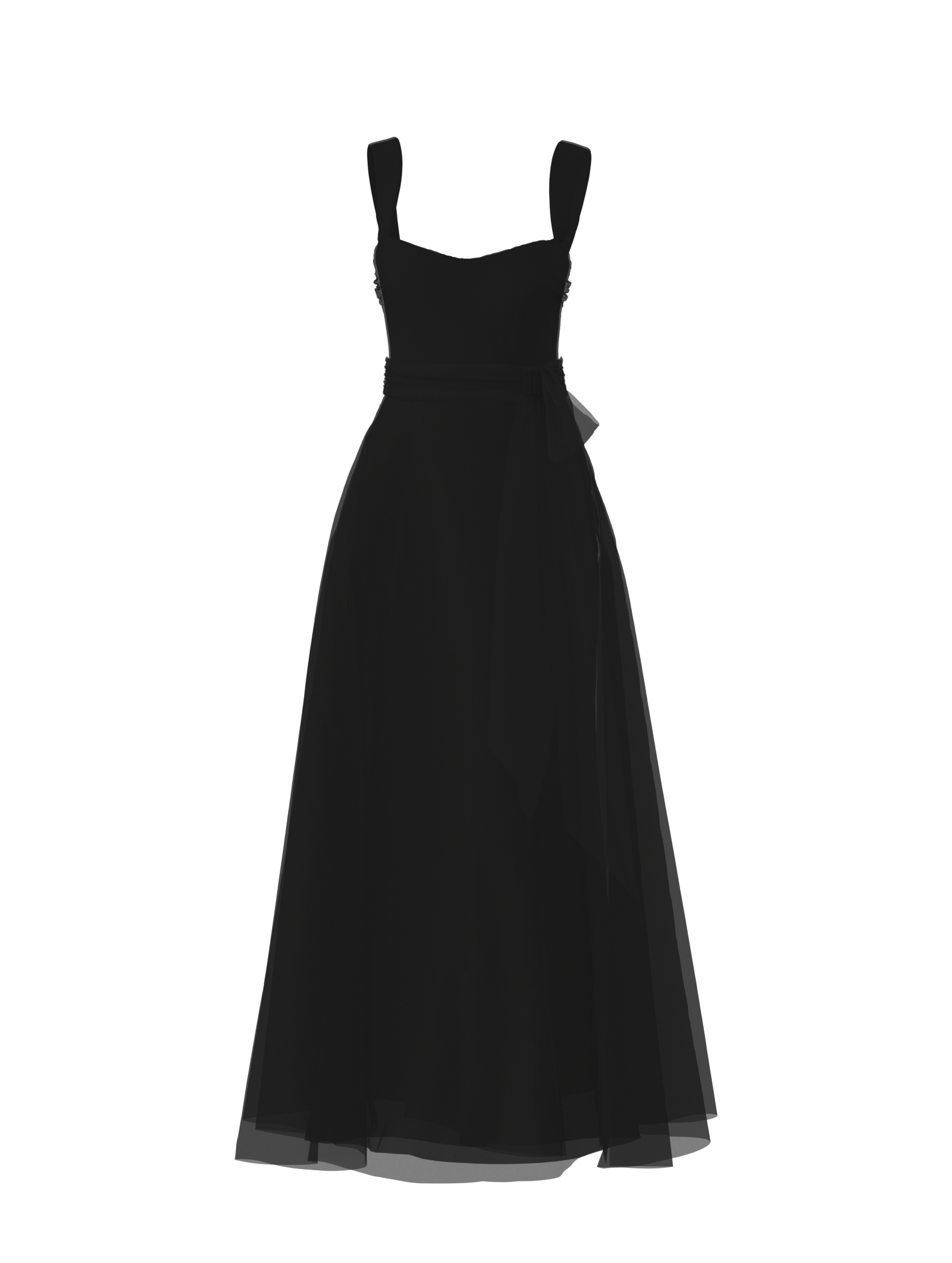 Alexis Bodice & Cerisa Skirt Set with Sash Belt in Black - Perfect for Evening Parties, Prom, and Formal Events