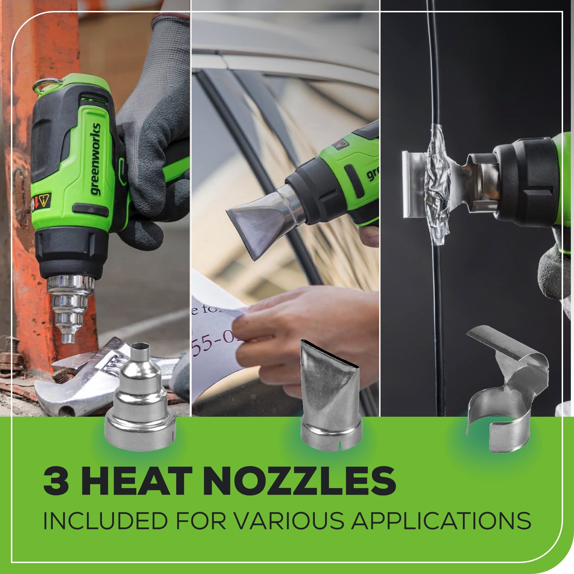 24V Cordless Battery Heat Gun with 4.0Ah Battery & Fast Charger - Perfect for DIY Projects, Shrink Wrapping, Paint Stripping, and Thawing Pipes
