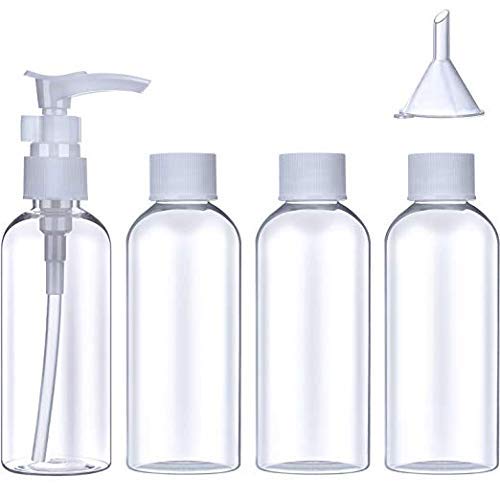 5-Piece Travel Bottles Set for Toiletries & Cosmetics - Leak-Proof DIY Craft Containers (Design #5) | Perfect for Air Travel, Gym, and Hotel Use