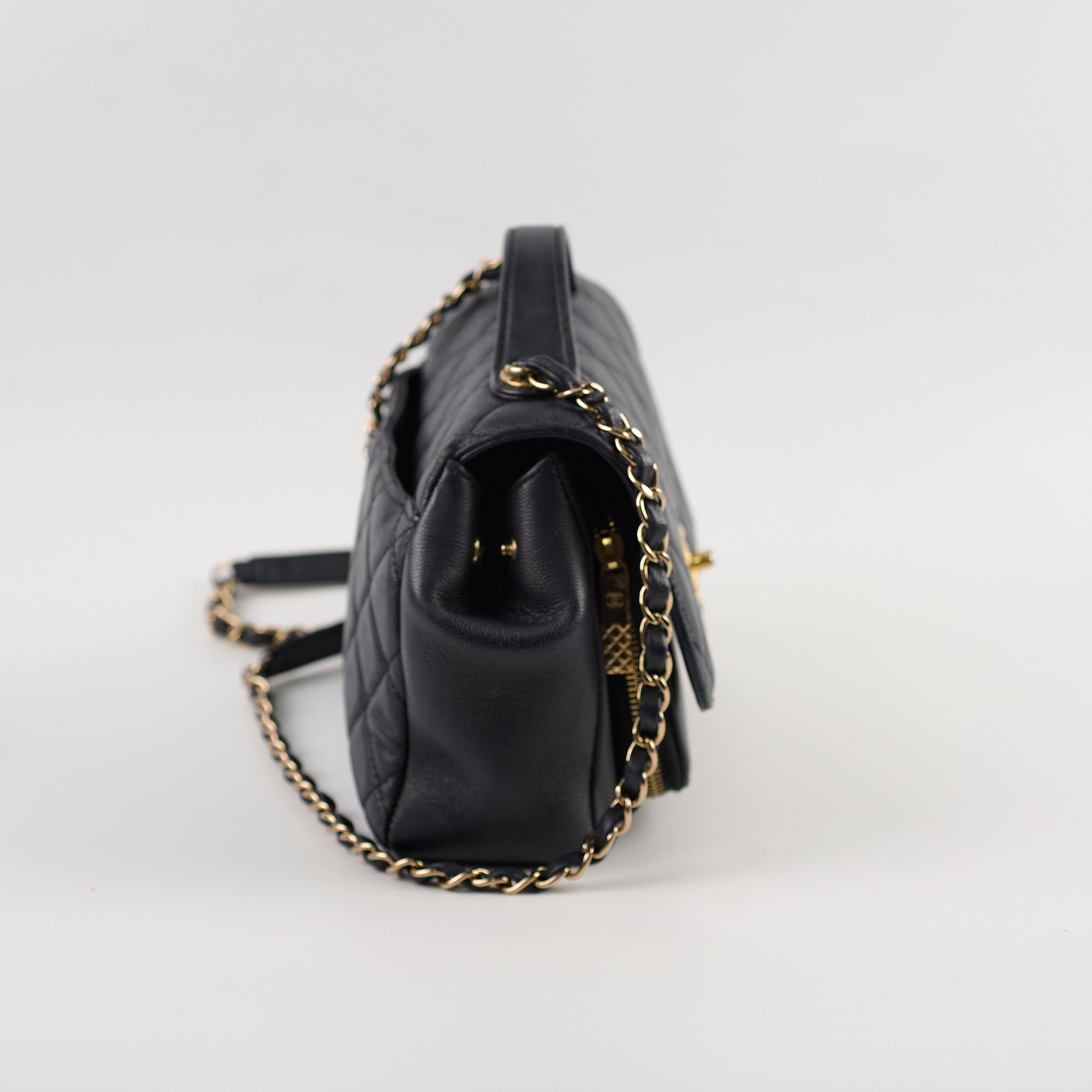 Chanel Caviar Business Affinity Handbag Dark Navy 28cm - Luxury Leather Tote Bag for Women, Perfect for Office, Work & Professional Occasions