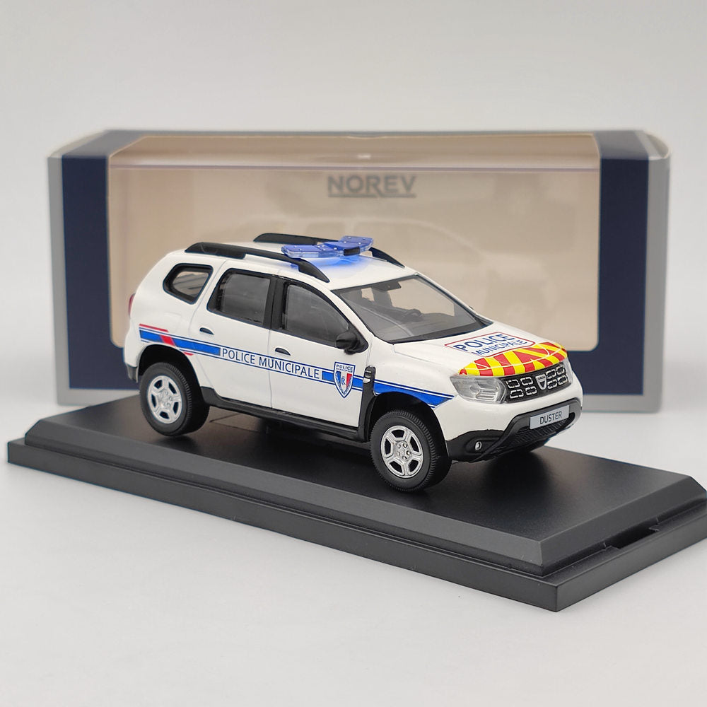 1/43 Scale Norev Dacia Duster Police Municipale 2020 White Diecast Model Car - Collectible Toy Gift for Adults & Kids - Perfect for Display, Collection, and Role Play Scenes