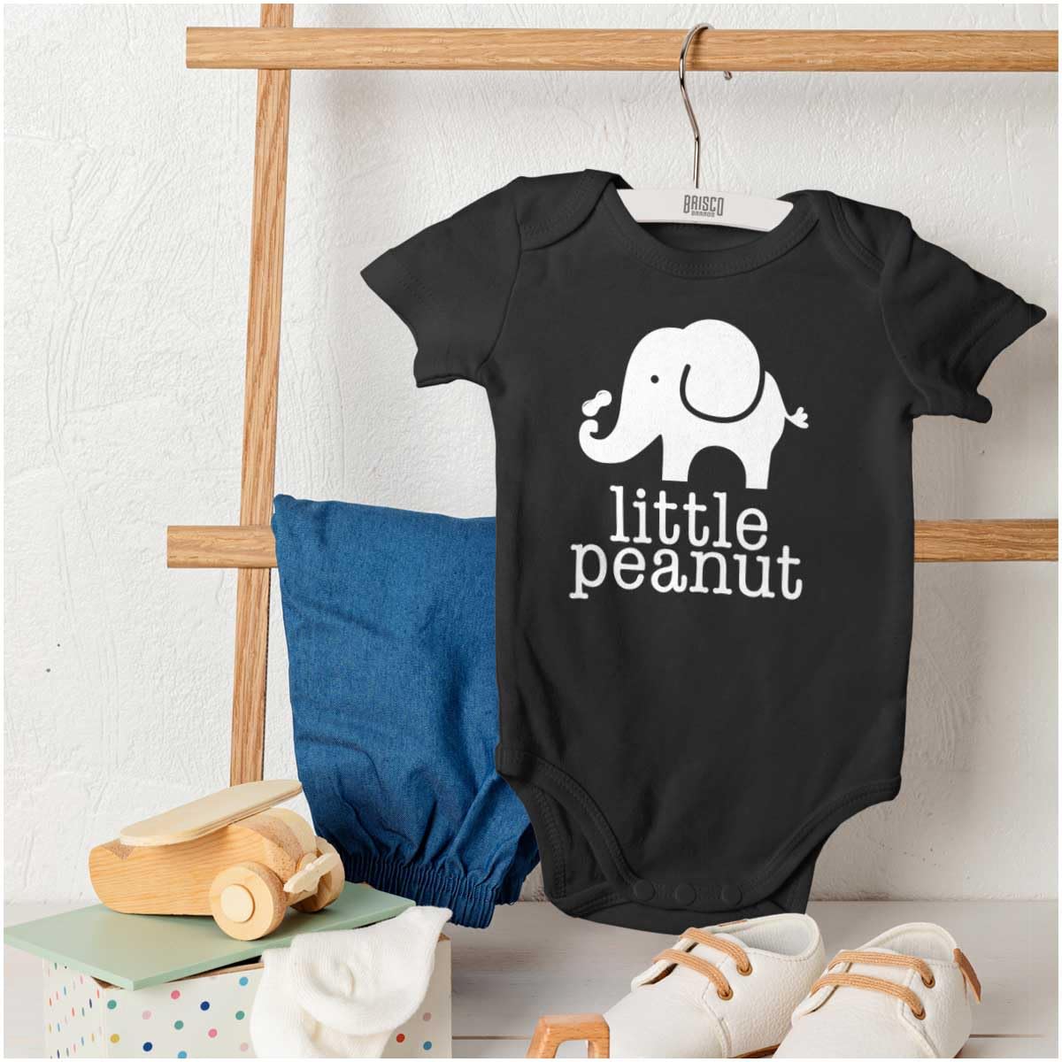 Brisco Brands Little Peanut Cute Elephant Baby Romper - Adorable Animal Print Onesie for Boys & Girls - Perfect for Playtime, Photo Shoots & Everyday Wear