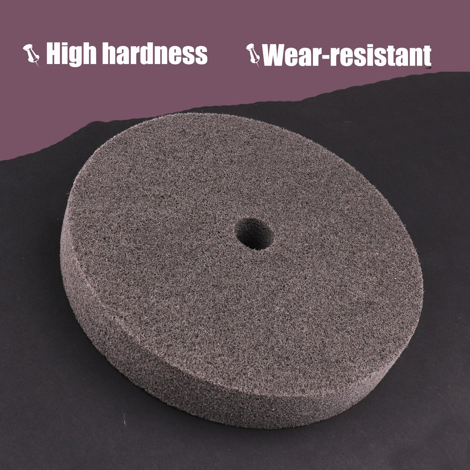 6 Inch Fiber Buffing Wheel, 7P Hardness Fiber Polishing Wheel, 180 Grit Quick Change Replacement Pad for Bench Buffer & Bench Grinder - Perfect for Polishing Stainless Steel, Metal, Aluminum & Automotive Parts - Ideal for DIY, Jewelry Making & Metalworking Projects