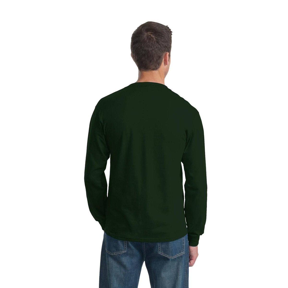 Fruit of the Loom Men's Long Sleeve Asymmetrical Collar Shirt - Casual Button Down Top for Work, Office & Everyday Wear
