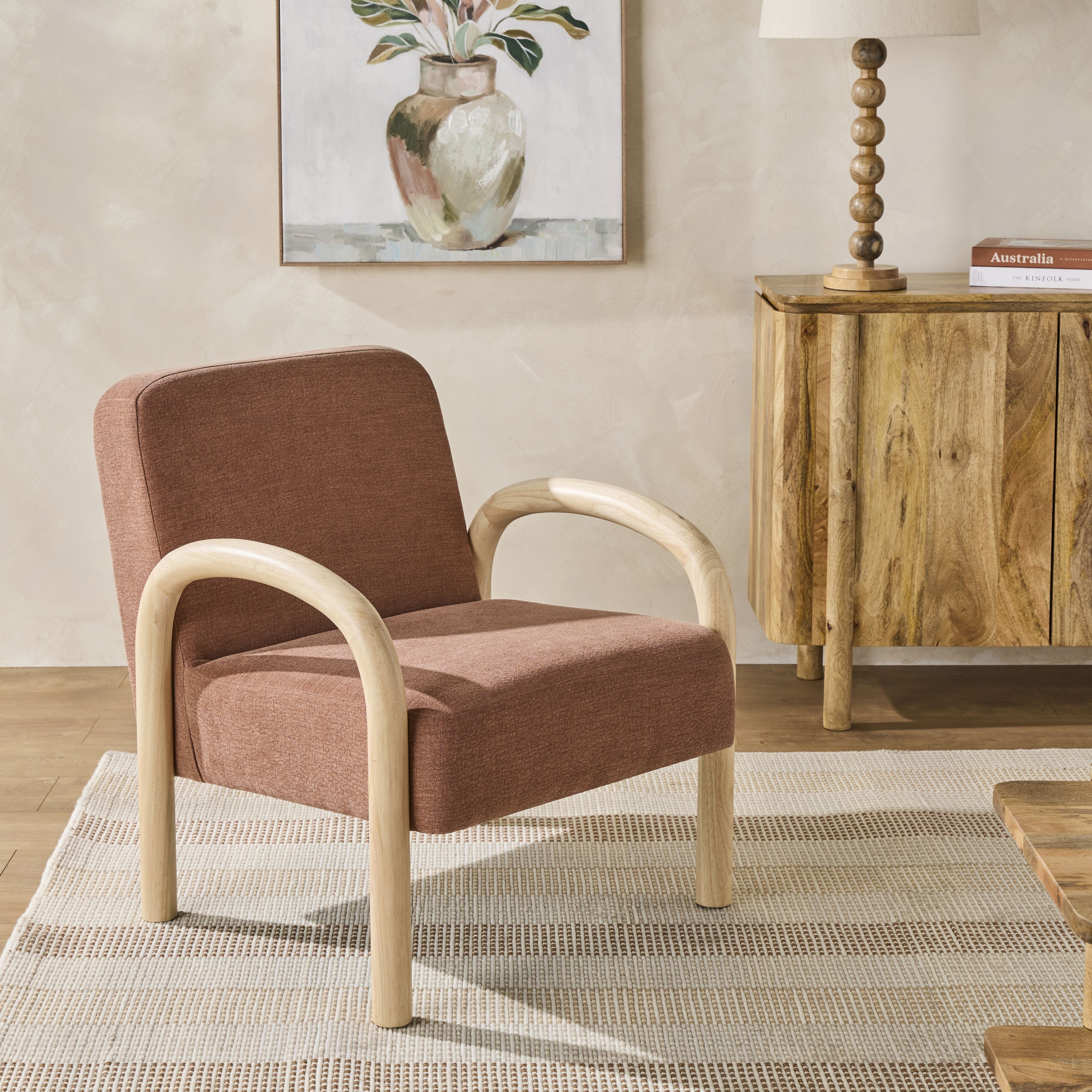 Aston Occasional Chair in Patina Brown - Stylish Accent Chair for Living Room, Bedroom, or Office - Perfect for Reading, Relaxing, and Extra Seating