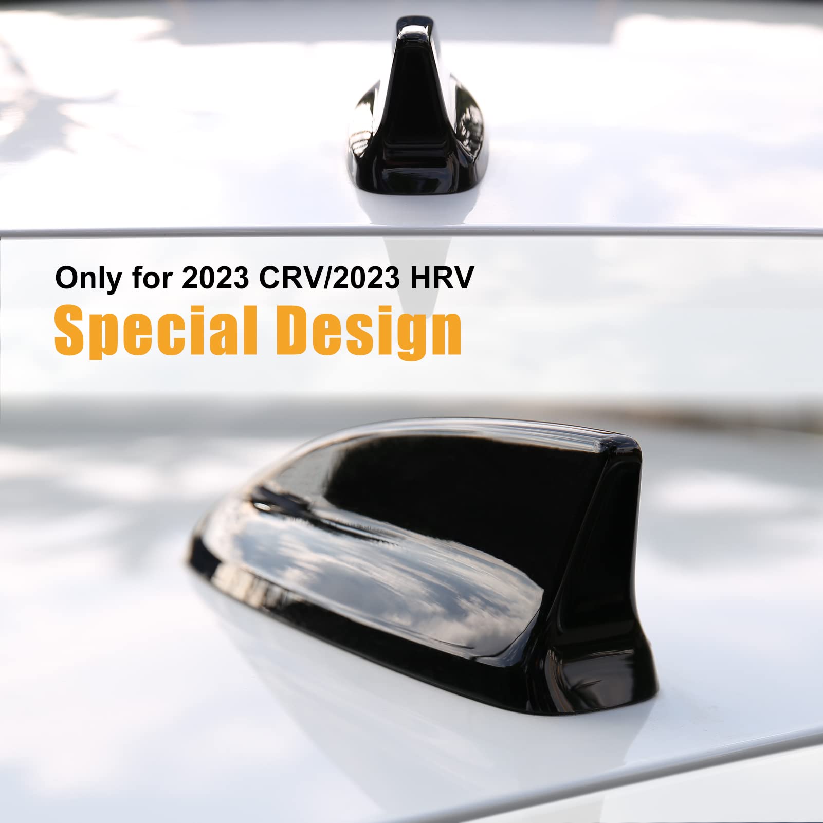 **Honda CRV HRV Accord 2023-2025 Shark Fin Antenna Cover - Glossy Black | Compatible Auto Roof Aerial Topper | Exterior Car Accessories & Decoration | Perfect for Weather Protection & Style Upgrade**