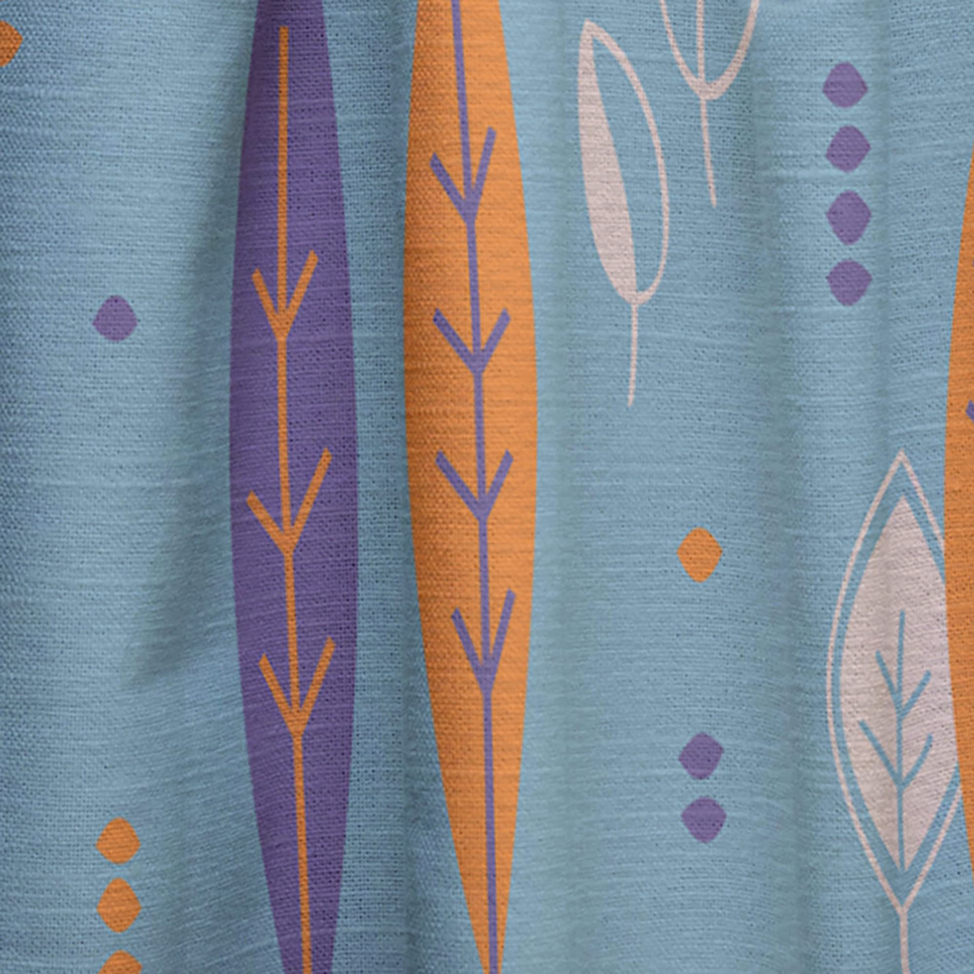 Floral Retro Botanical Pattern II Thermal Insulated Curtains - 52x120 Inch Single Panel for Bedroom & Living Room - Energy Saving, Blackout Drapes for Home Decor & Privacy