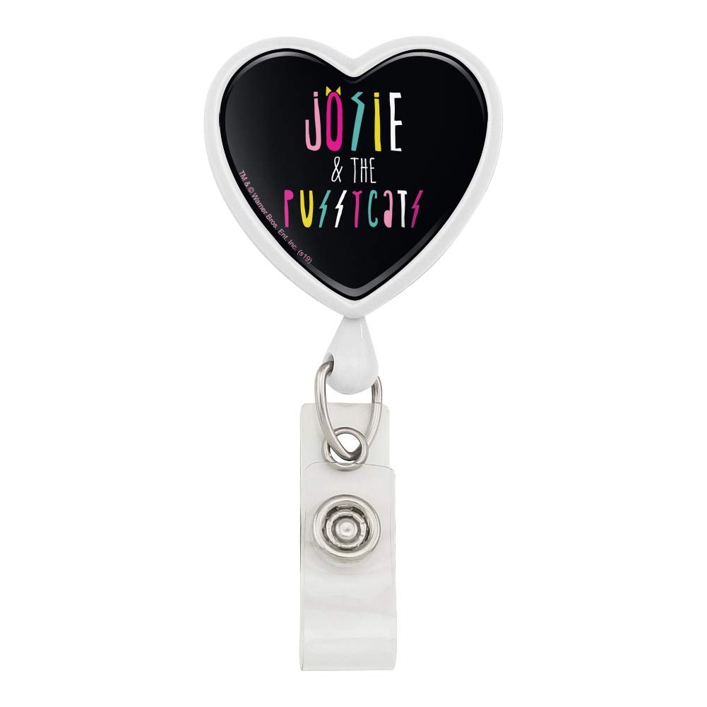 Josie & The Pussycats Heart Lanyard Retractable Reel Badge Holder - Riverdale Inspired ID Card Holder for Work, School & Convention Accessories