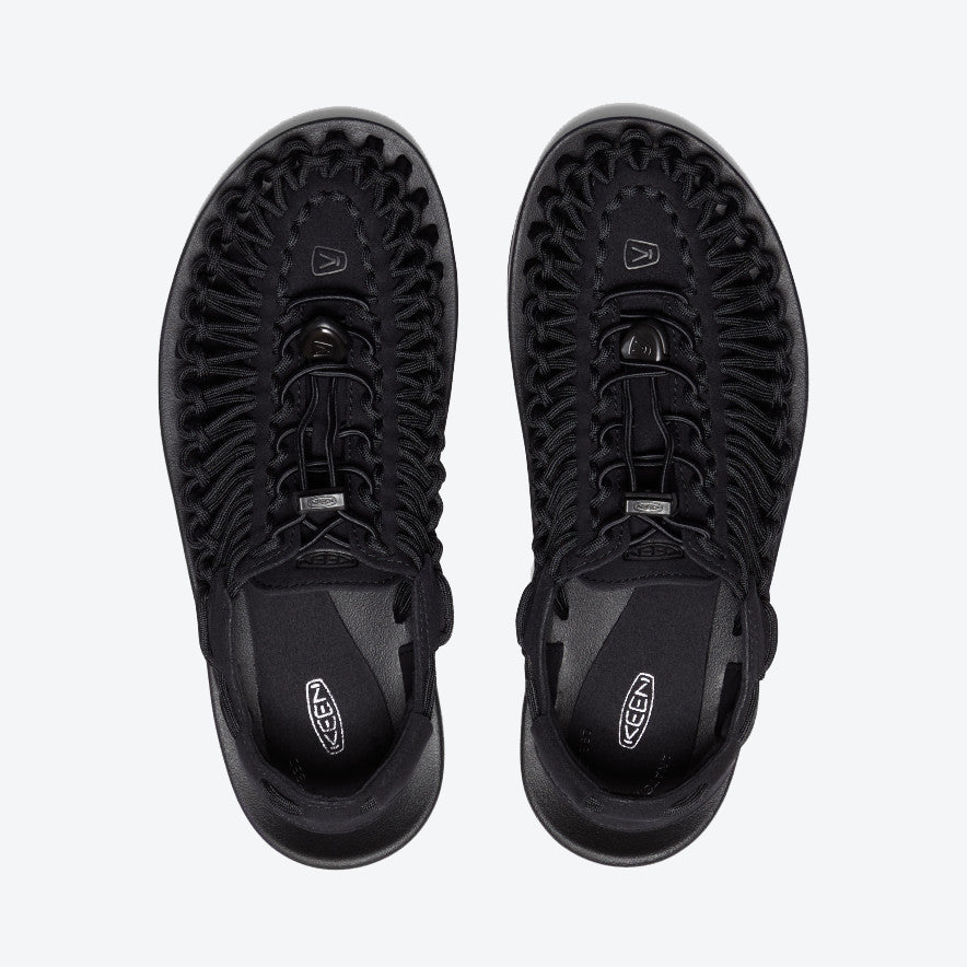 Keen Black Uneek Sandals for Men & Women - Comfortable Outdoor Hiking & Water Shoes - Perfect for Beach, Camping, and Travel Adventures