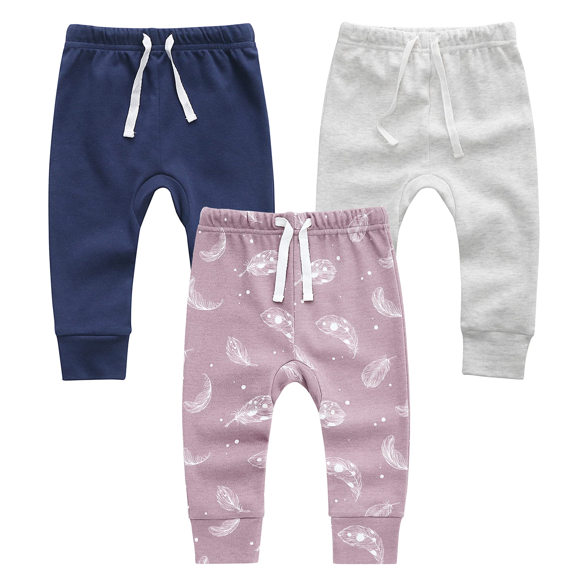Organic Baby Pants Leggings Joggers for Infants & Toddlers - Soft Cotton Comfort Wear for Baby Boys & Girls | Perfect for Playtime, Daycare & Family Outings
