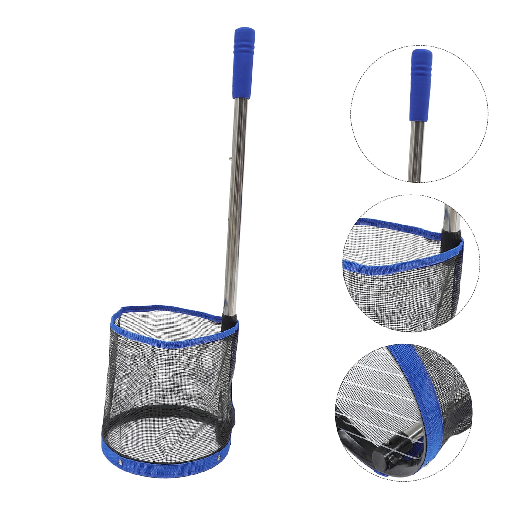 **Portable Table Tennis Ball Retriever & Picker Net Bag - Blue | Easy Ball Collection & Storage | Perfect for Training, Practice & Home Use**