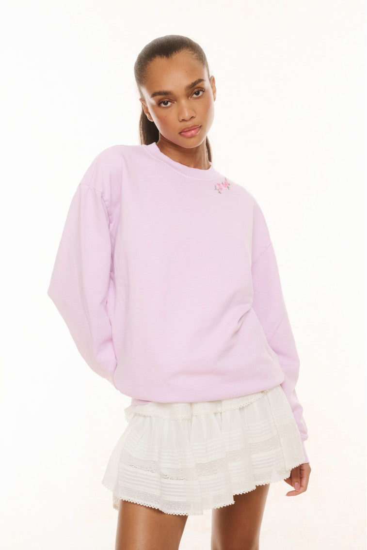 Palo Pullover Sweatshirt - Soft & Cozy Lavender Mist Color | Perfect for Casual Wear, Loungewear & Outdoor Activities