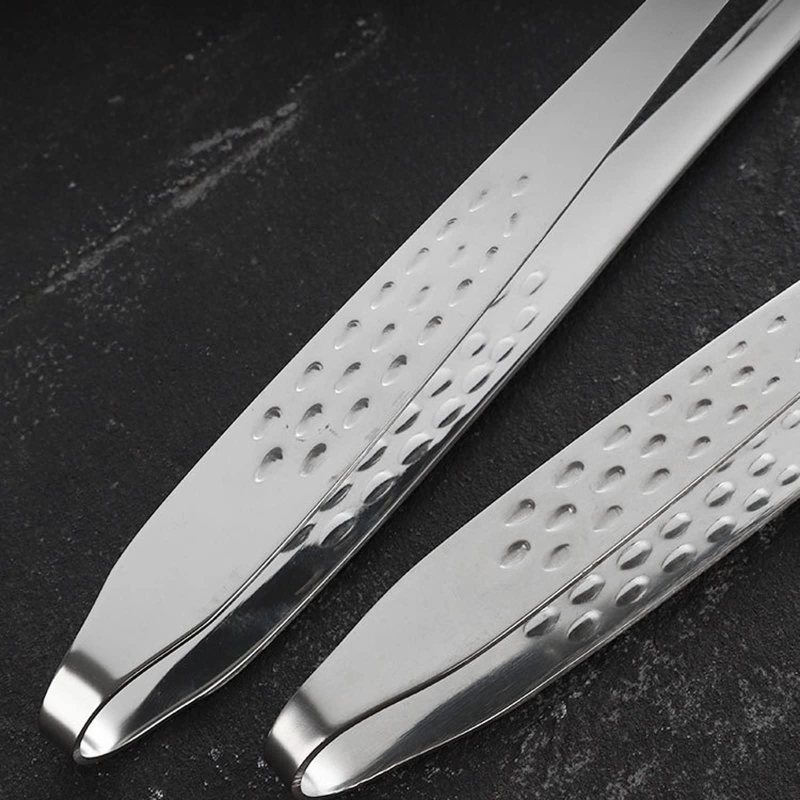 Stainless Steel Hair Removal Tweezers - Long Handle Coffee Sugar Clip for Kitchen, Bar & Salon Use | Perfect for Steak, Bread, Tea & Coffee Clips