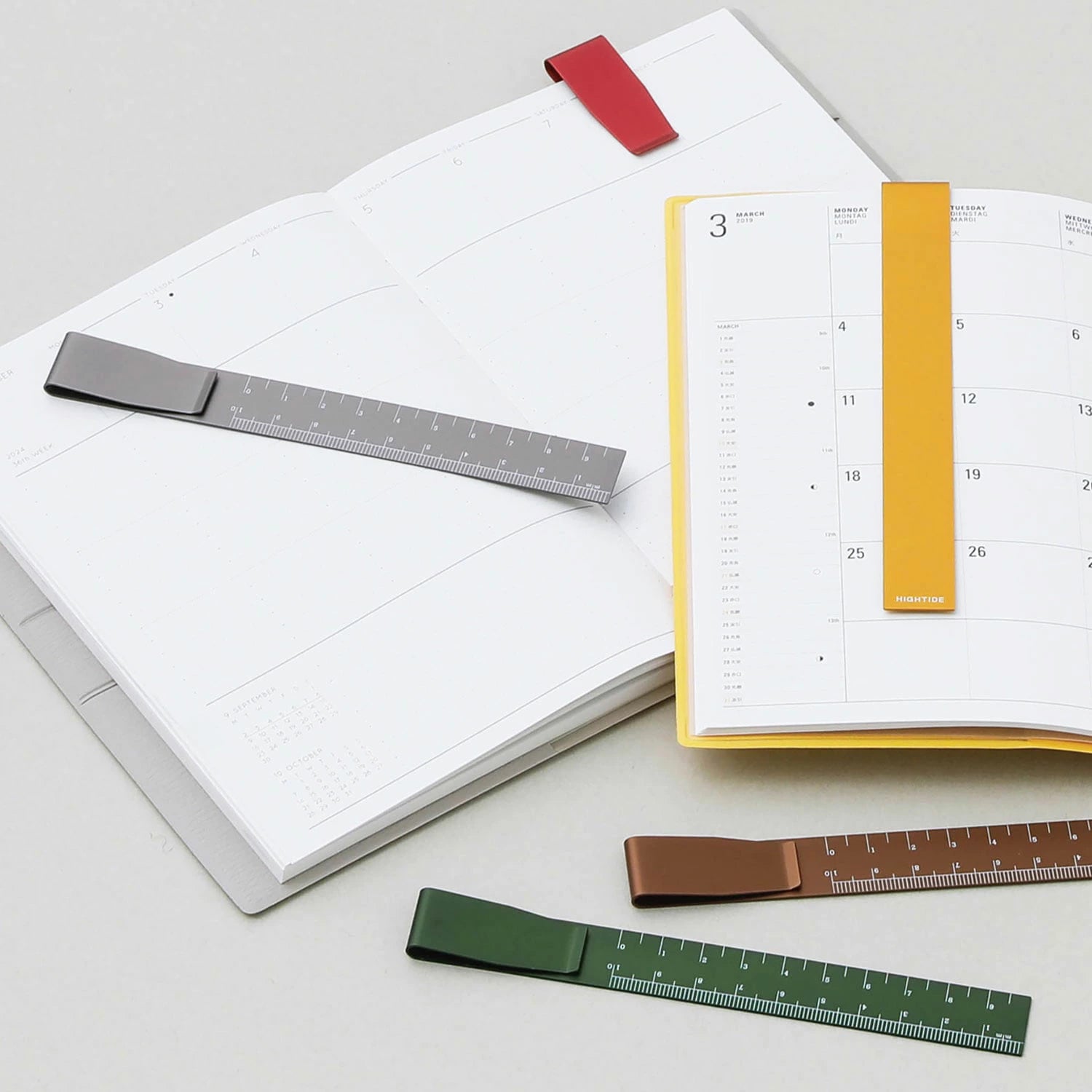 Hightide Ruler Clip for Hobonichi Techo Planner - Perfect for Organizing Notebooks, Journals, and Office Supplies | Ideal for Students, Professionals & Stationery Lovers