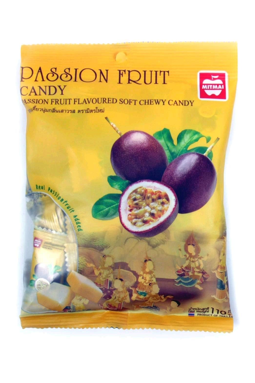 MitMai Passion Fruit Flavored Soft Chewy Candy - 110g Bag | Tropical Fruit Snacks for Parties, Office Treats & On-the-Go Energy Boost