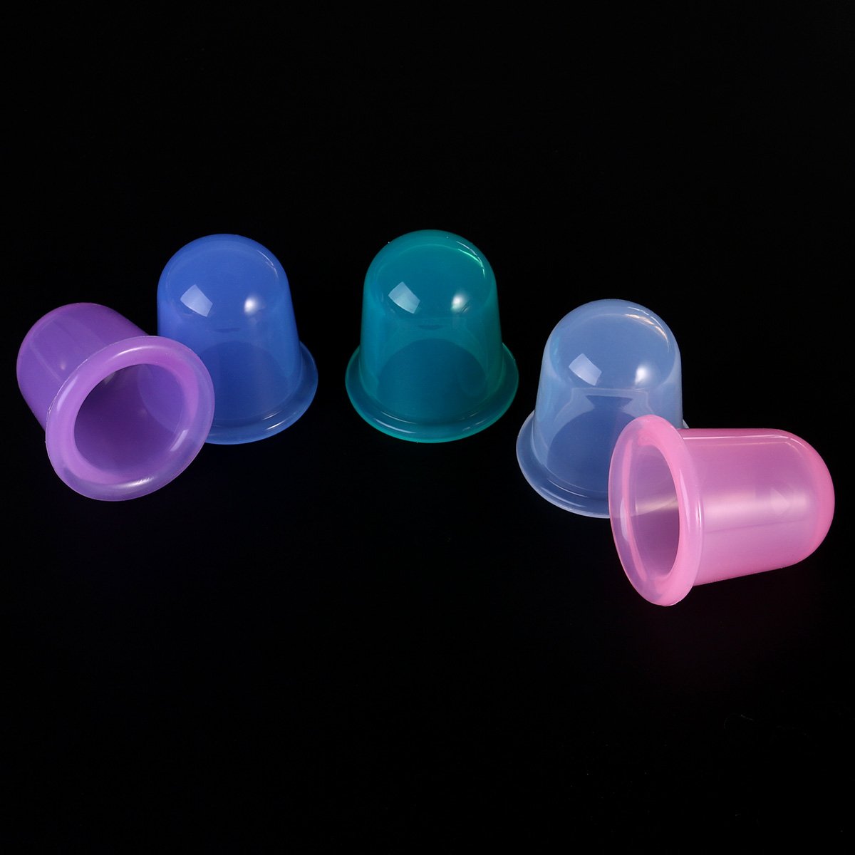 5pcs Silicone Cupping Therapy Set - Anti-Cellulite Massage Cups for Pain Relief & Muscle Relaxation - Perfect for Home Spa, Yoga Recovery & Sports Therapy