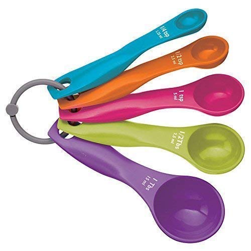 DHYANI 5-Piece Mini Measuring Spoon Set for Cooking & Baking - Colorful Measuring Spoons for Precise Ingredients | Perfect for Baking, Cooking, Coffee & Tea