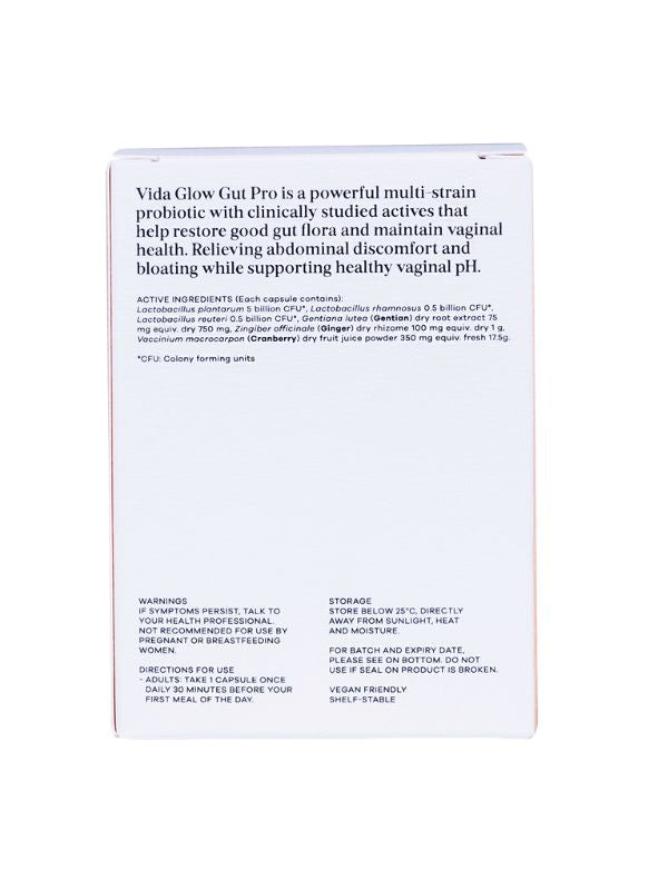 Vida Glow Gut Pro - Premium Probiotic Supplement for Digestive Health & Gut Support - Ideal for Daily Wellness & Immune Boost