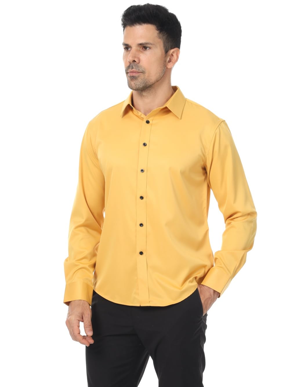 Men's Long Sleeve Dress Shirts - Stretch Wrinkle Free Button Down Shirt for Business, Wedding & Formal Wear - Regular Fit - Perfect for Office, Interviews and Special Occasions