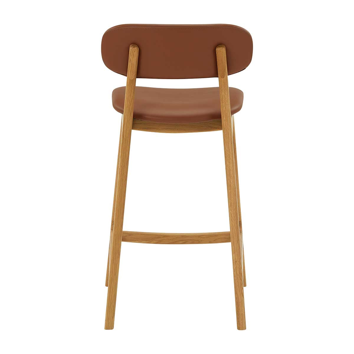 Premium Alaska Leather Bar Stool - Handcrafted Genuine Leather Counter Height Stool for Kitchen Island, Home Bar & Dining Room - Modern Rustic Decor with Adjustable Height & Comfortable Backrest