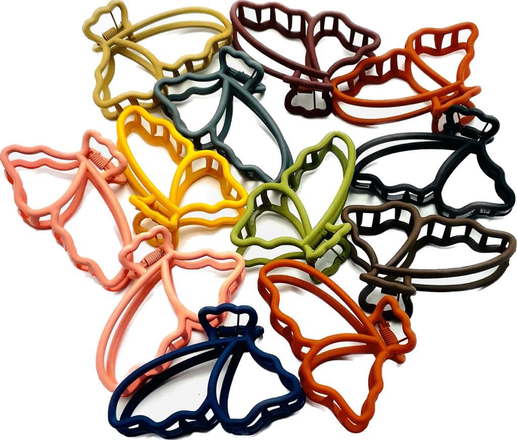 APSAMBR - 6PCS Women's Hair Clips Set | Candy Color Sweet Fairy Butterfly Claw Clips | Non-Slip Hair Accessories for Girls & Women | Perfect for School, Work, Parties & Daily Styling
