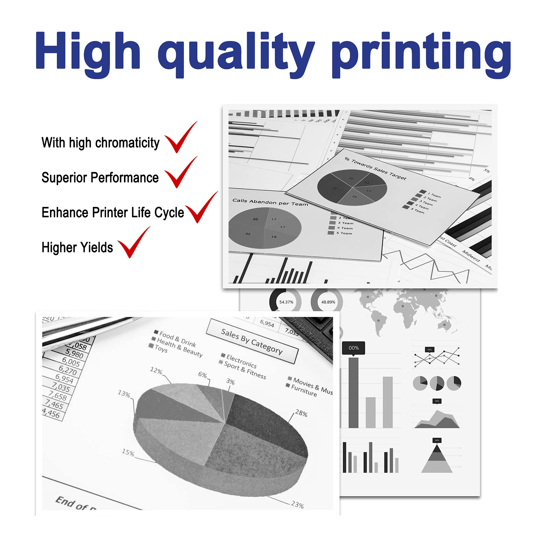 1 Pack Black High-Yield Compatible 125 Toner Cartridge Replacement for Canon ImageCLASS MF3010 LBP6030w LBP6000 Printers - Office & Home Printing Solution