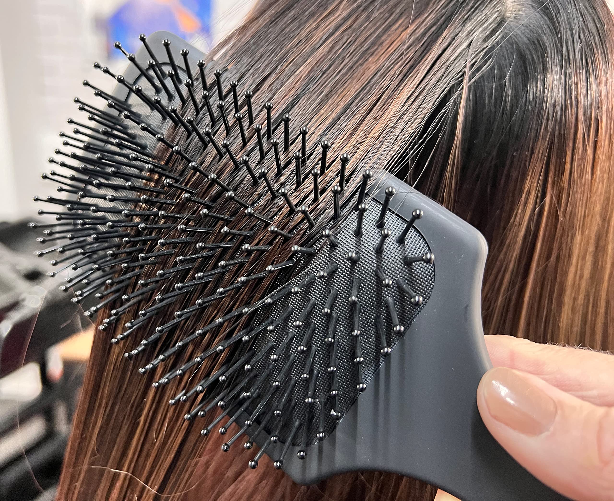 Kobe Professional Hair Brush for Curly Hair - Detangling Paddle Brush for Wet & Dry Hair - Soft Bristles with Cushion Base - Perfect for Styling, Smoothing & Reducing Breakage (Great for Home Use, Salons & Travel)
