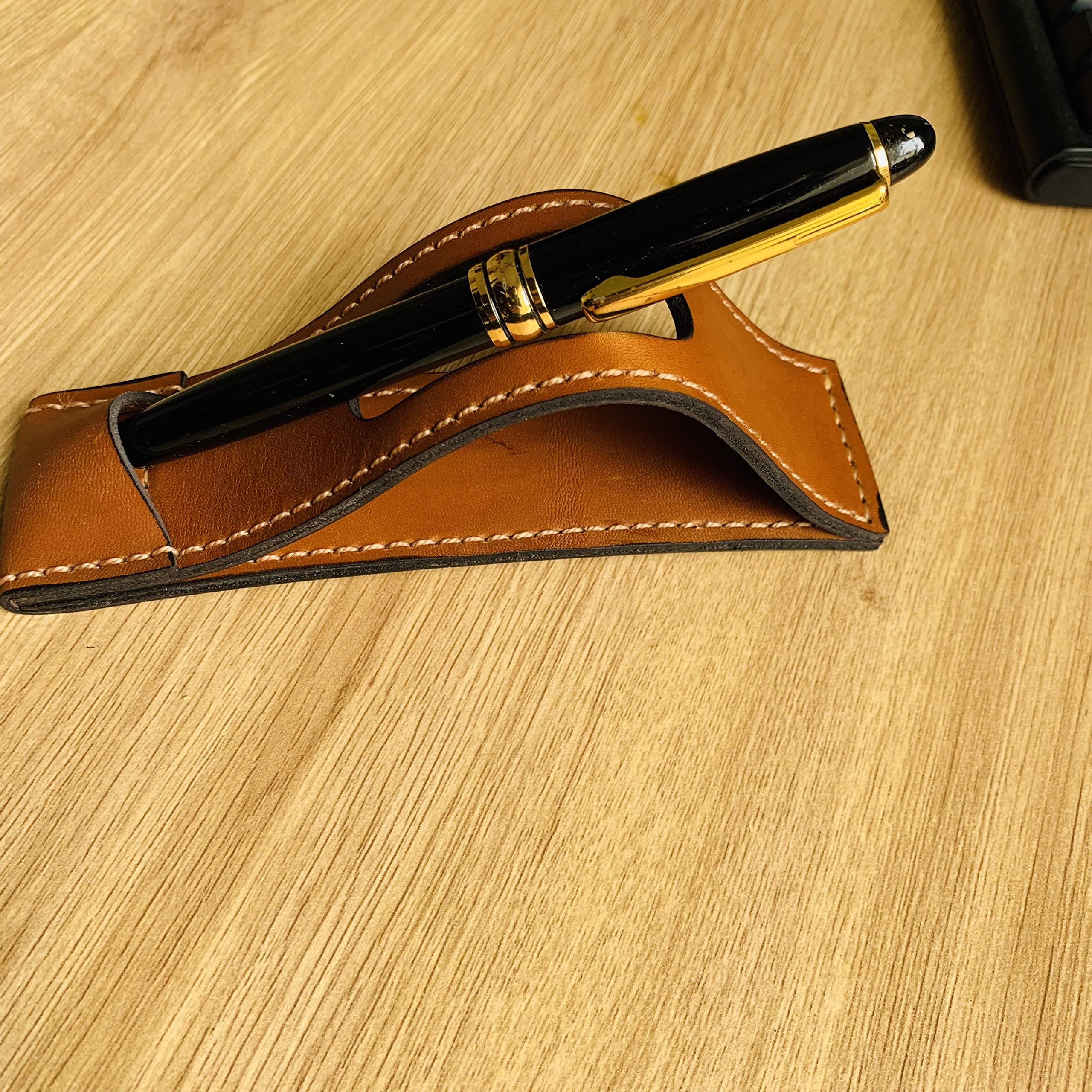 Handmade Leather Pen & Pencil Holder - Premium Desk Organizer for Office, School & Workshop - Perfect Gift for Writers & Professionals (Ideal for Desk Organization & Stationery Storage)