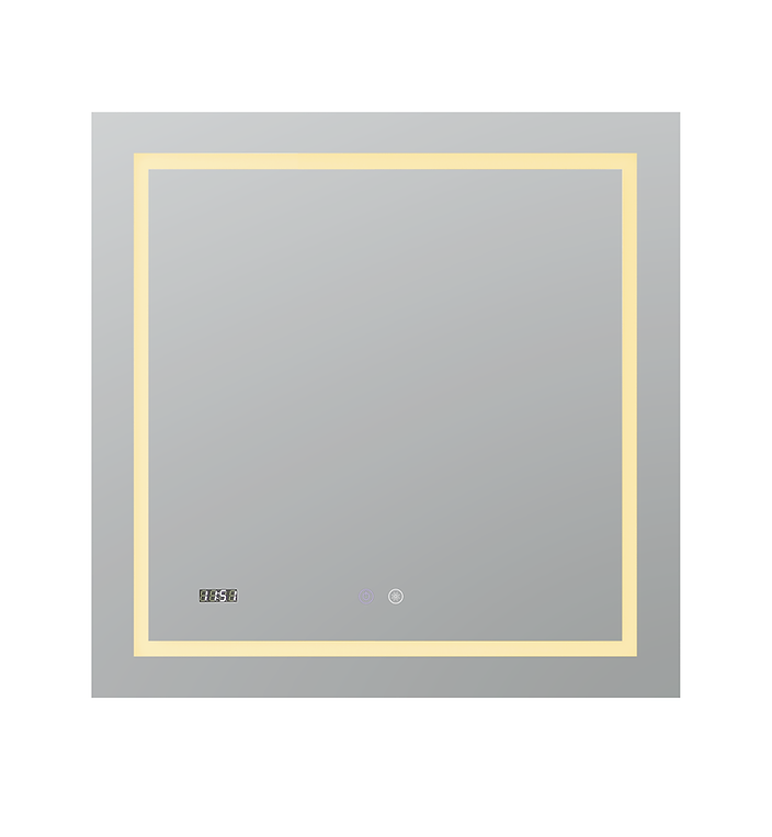 Aquadom Daytona 36x30 Inch LED Lighted Bathroom Mirror - Modern Vanity Mirror with Adjustable Brightness for Makeup, Shaving & Home Decor