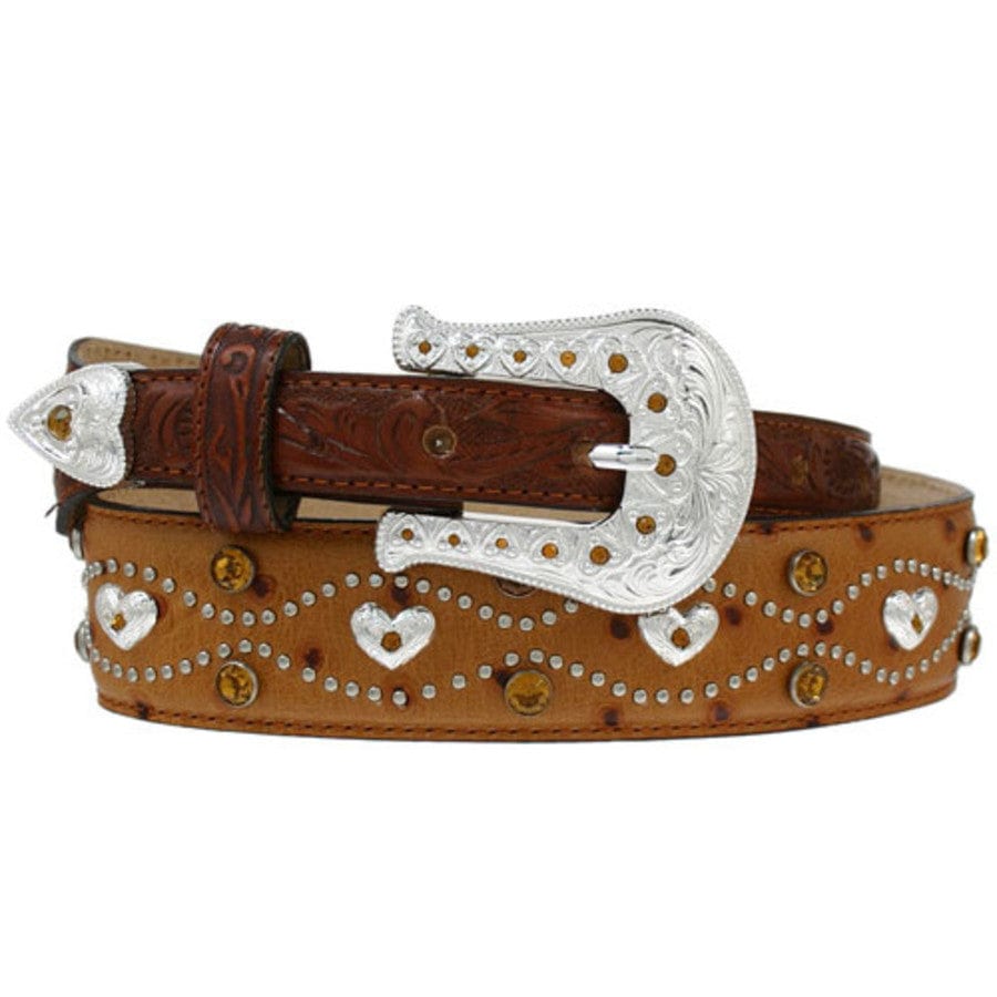 Amarillo Heart Taper Belt for Women - Stylish Western Leather Belt with Heart Buckle for Jeans, Dresses & Boho Outfits | Perfect Cowgirl Accessory for Rodeo, Concerts & Country Fashion