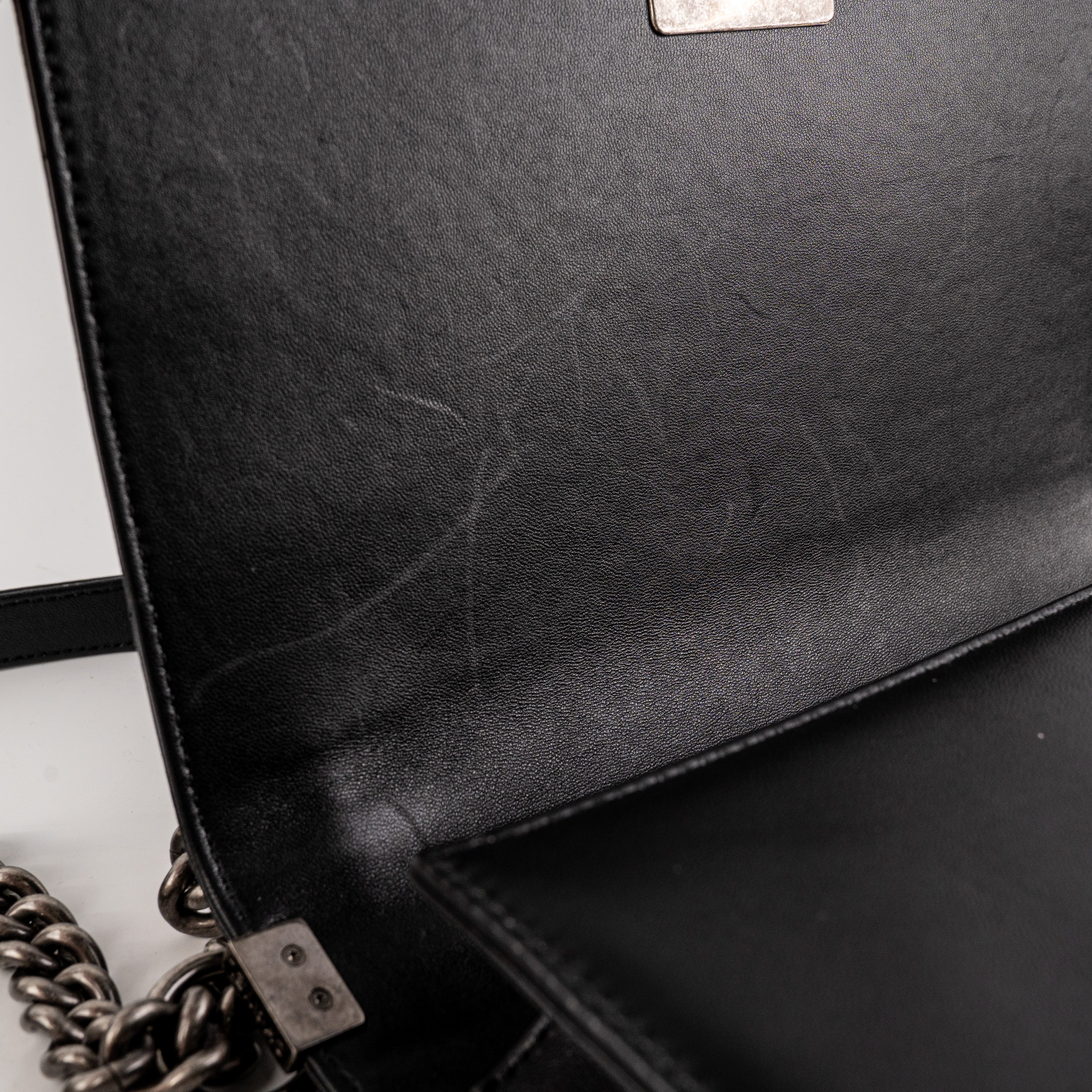 Chanel New Medium Boy Black Leather Handbag - Luxury Designer Crossbody Bag for Women, Perfect for Evening Events & Daily Use