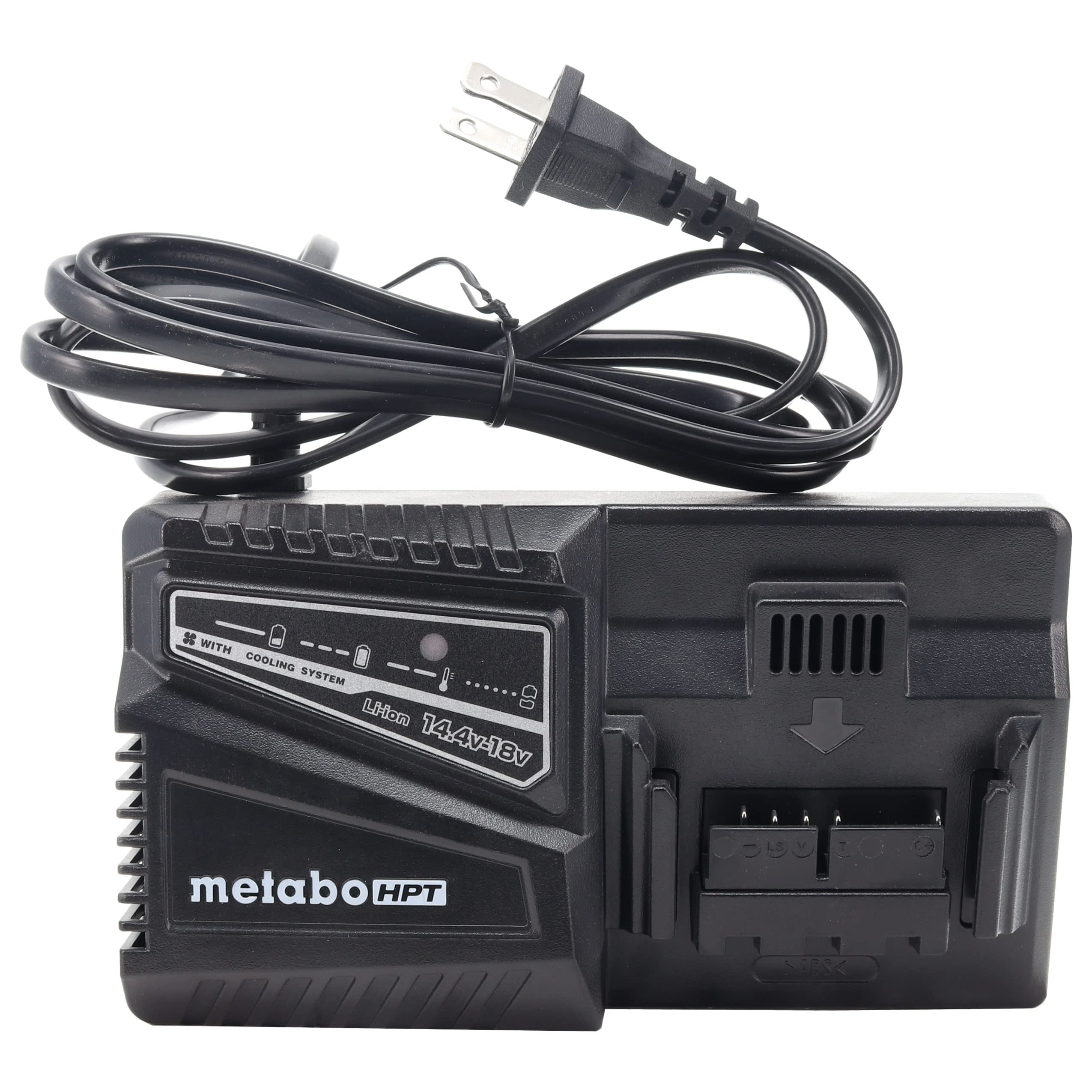 Metabo HPT UC18YFSL 14.4V-18V Fast Charger for Cordless Power Tools - Perfect for Drills, Saws & DIY Projects