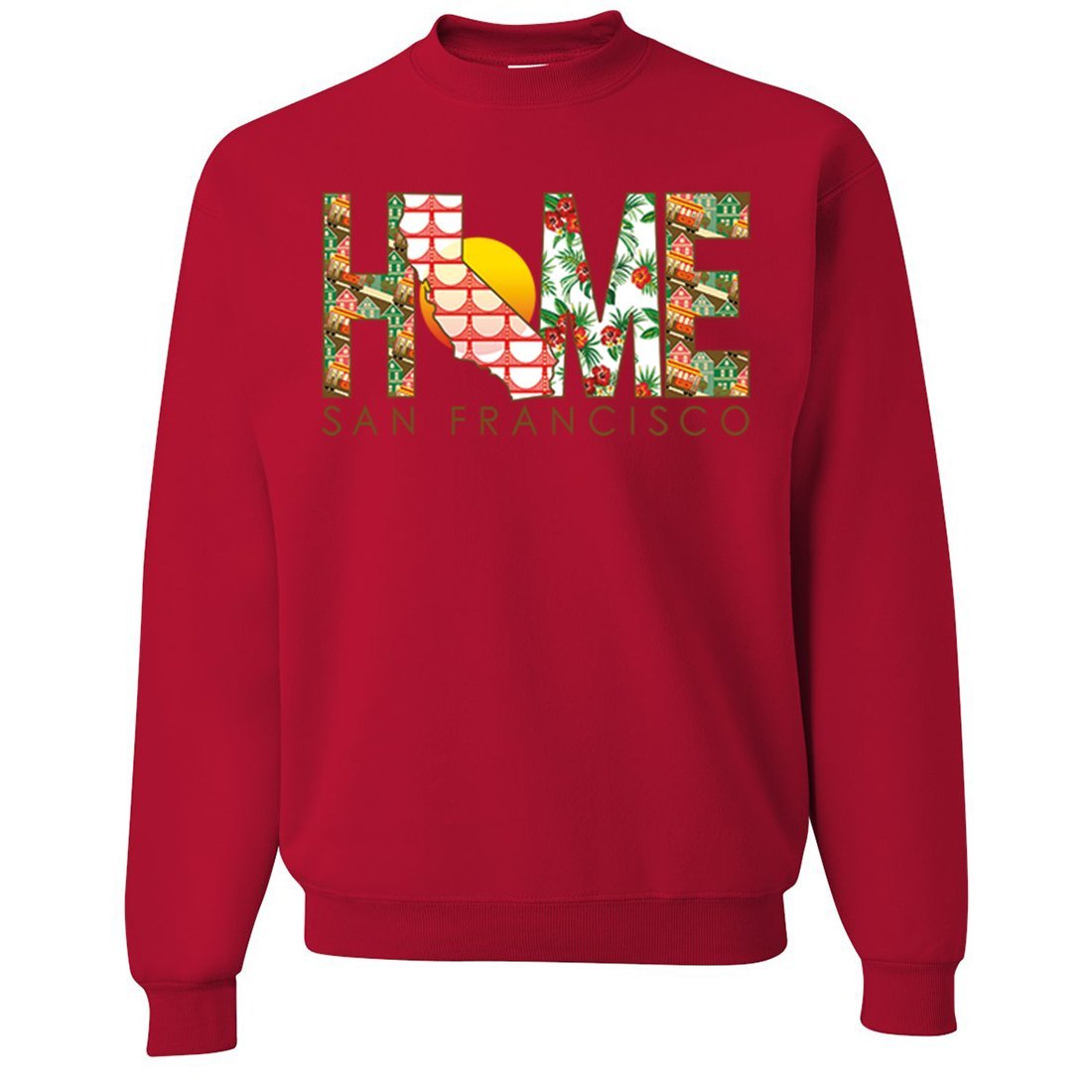 San Francisco Home Crewneck Sweatshirt | Comfortable Unisex Pullover Sweater | Casual Streetwear for Men & Women | Perfect for Travel, Outings & Cozy Home Wear
