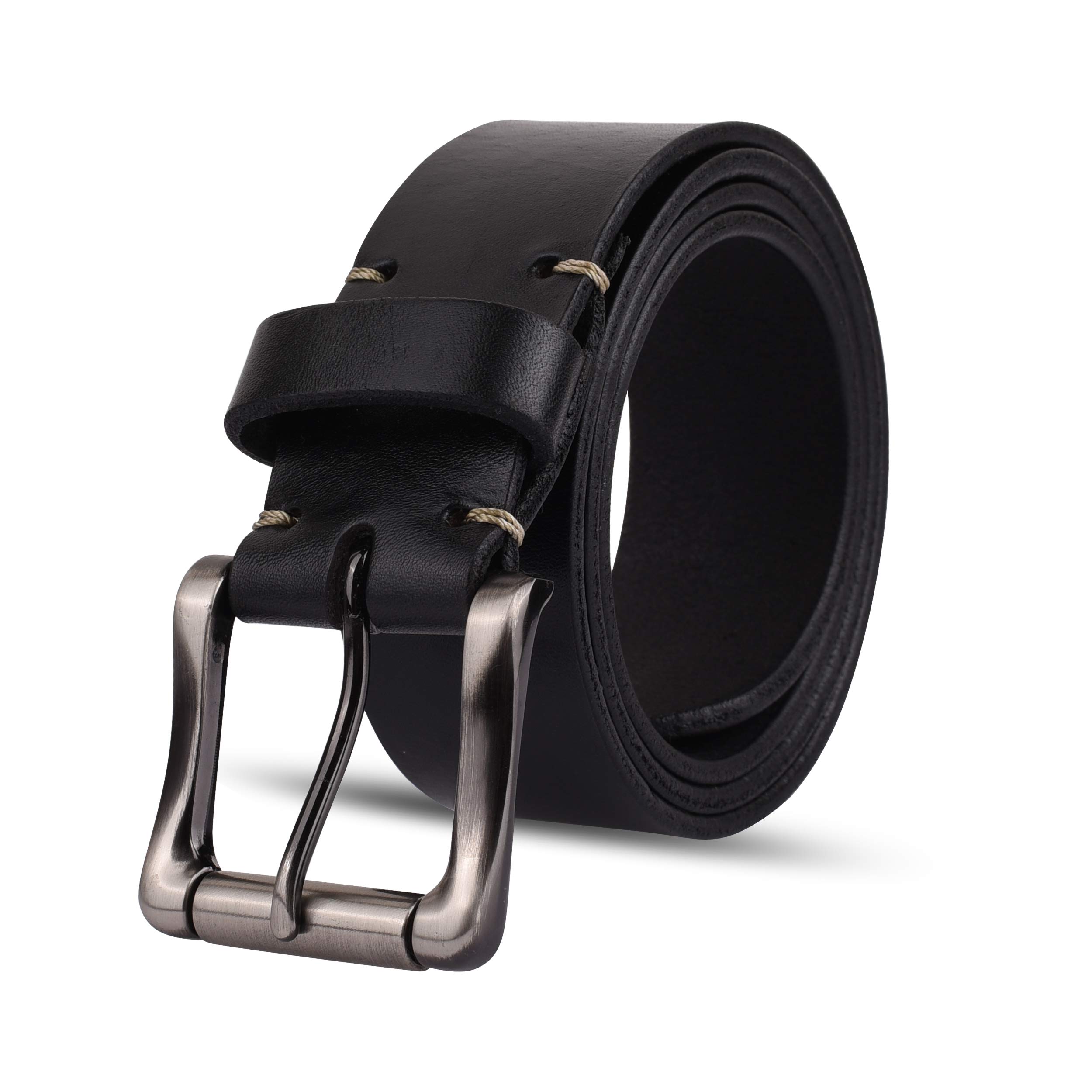 Premium Men's Classic Italian Leather Handmade Jeans Belt | Genuine Leather Dress & Casual Belt for Men | Perfect for Office, Jeans & Formal Wear