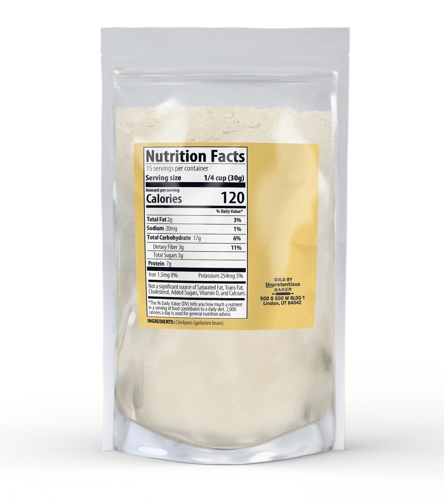 Organic Chickpea Flour 1 lb - Gluten-Free Garbanzo Bean Flour for Baking, Vegan & Keto Friendly - Perfect for Falafel, Hummus & Healthy Recipes
