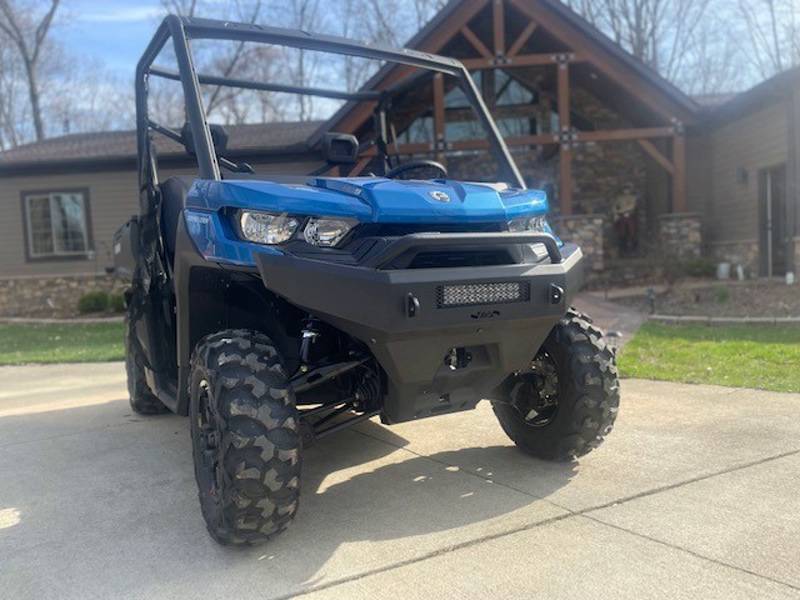 14742 EMP Defender Front Bumper & Brush Guard for Off-Road Protection - Heavy Duty Steel Bumper with Winch Mount for Jeep, Truck & SUV | Perfect for Trail Riding, Rock Crawling & Adventure Off-Roading