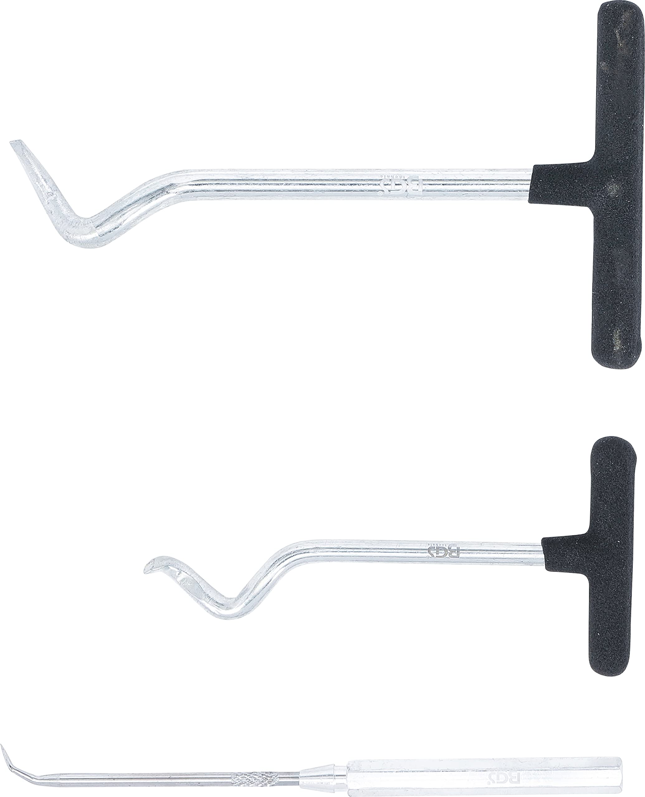 BGS 8405 Seal Removing Hook Set - 3 Piece Automotive Seal Pry Tool Kit for Gaskets, Oil Seals & Bearings - Ideal for Mechanics, DIY Car Repair & Engine Maintenance