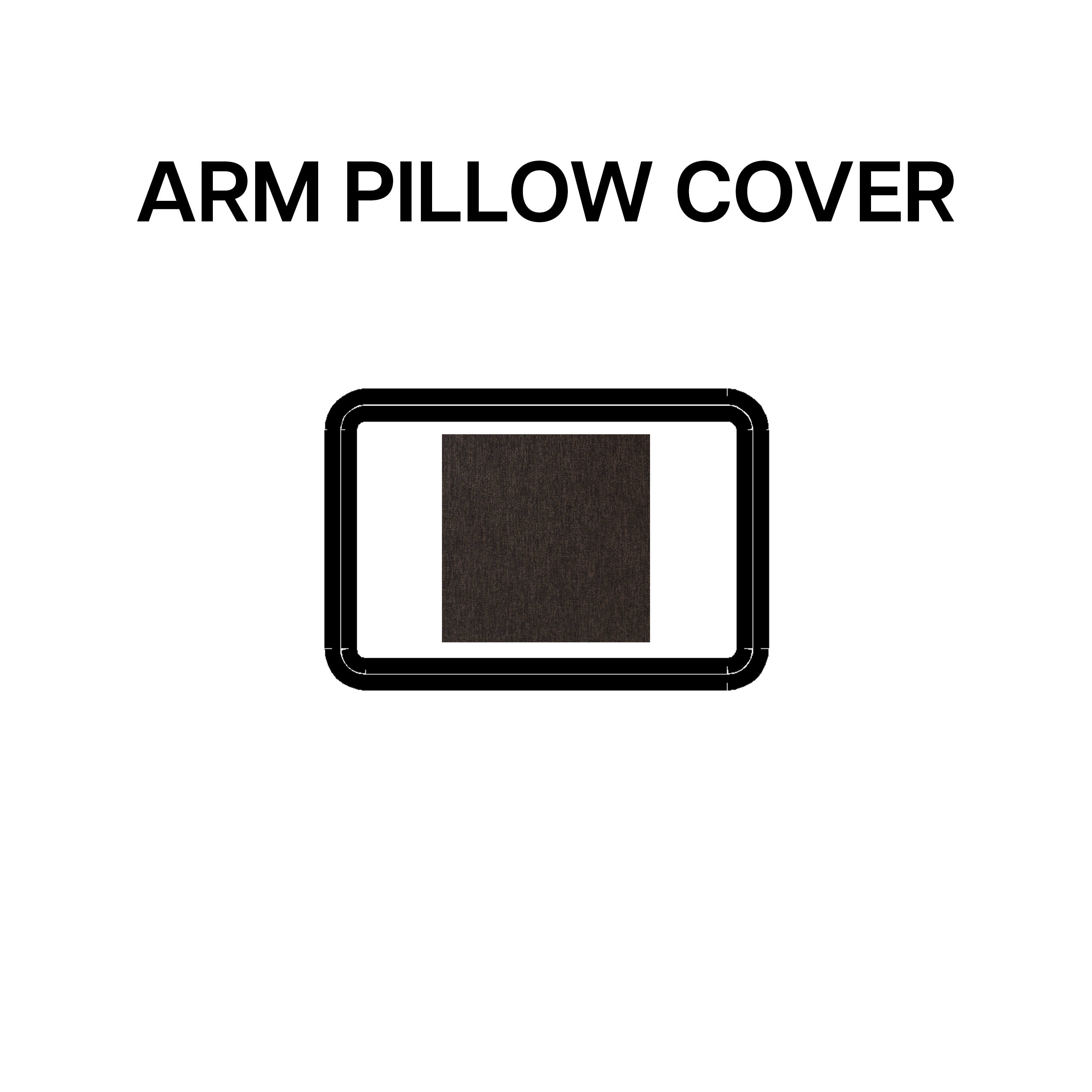 Premium Arm Pillow Cover - Graphite BP 639 14 - Soft & Breathable Pillowcase for Sofa, Bed, Office & Travel - Perfect for Neck Support & Comfort