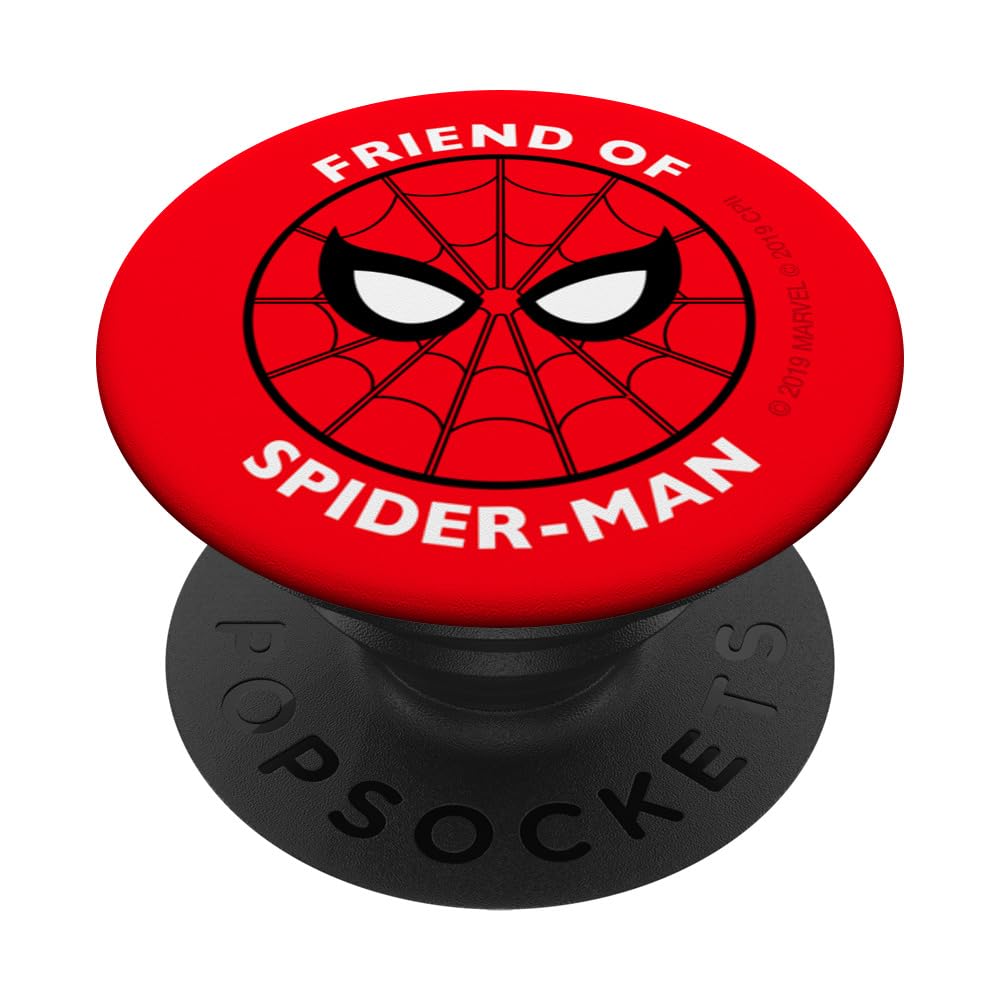 Marvel Spider-Man: Far From Home Friend of Spider-Man Logo PopSockets Standard PopGrip - Swappable Phone Grip & Stand for iPhone, Samsung & Smartphones - Perfect for Movie Fans, Gift Giving & Everyday Use