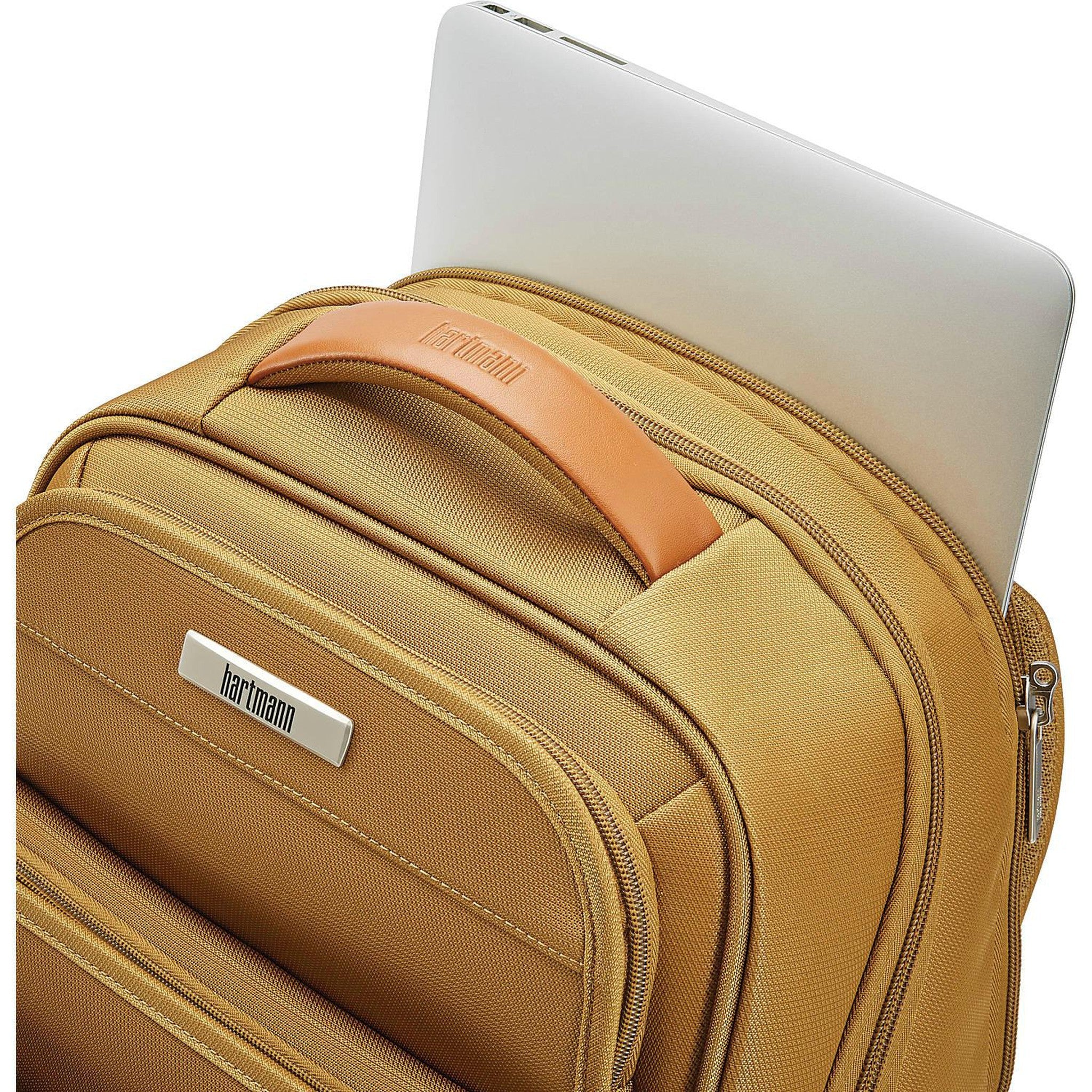 Hartmann Metropolitan 2 Executive Backpack - Premium Leather Laptop Bag for Business & Travel - Stylish Work Backpack for Men & Women with USB Charging Port - Perfect for Office, Commuting & Business Trips