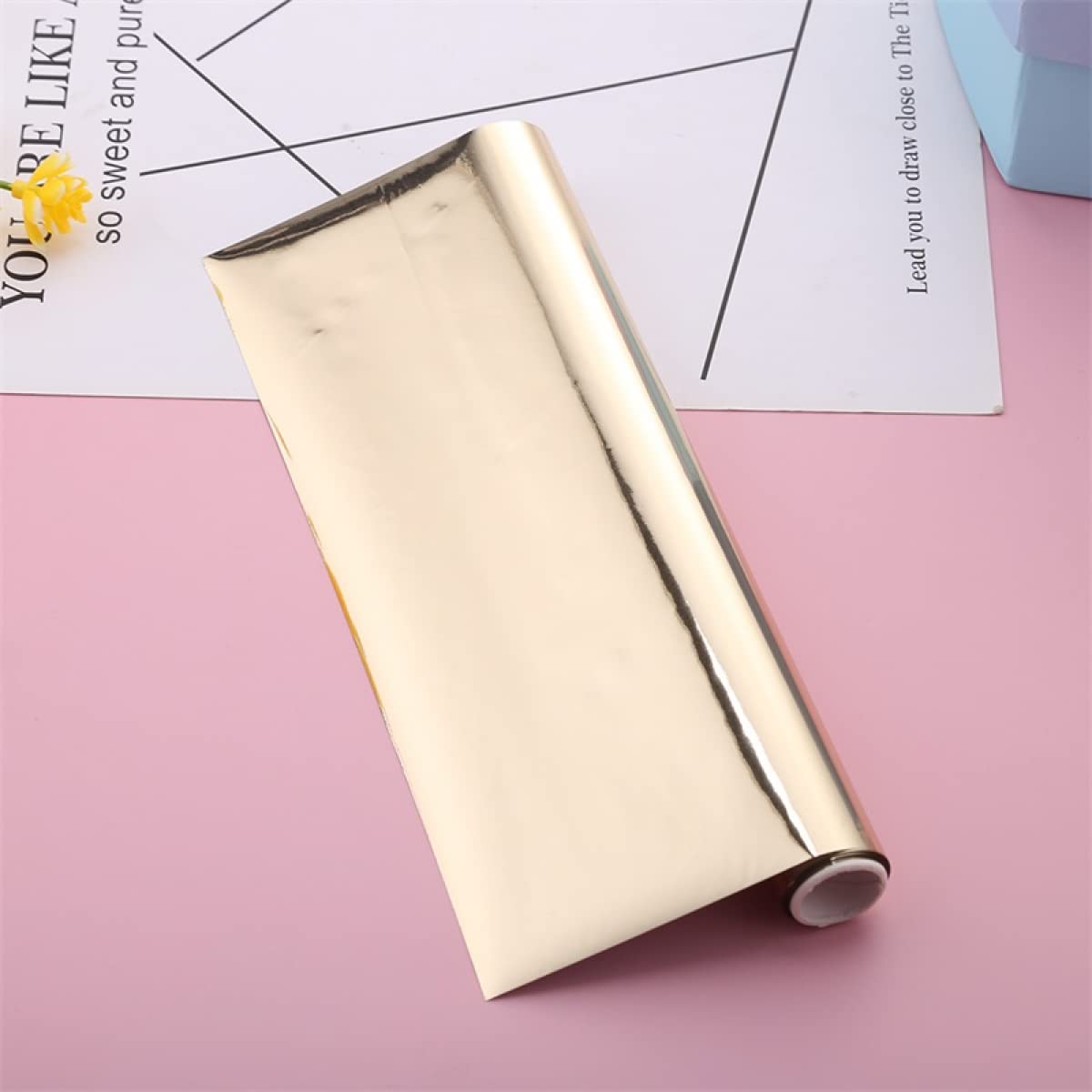 5Pcs Glimmer Hot Foil Roll - 19cm x 5m Metallic Variety Pack with Diamond Colors | Laser Printer & Laminator Compatible | Perfect for Scrapbooking, Card Making, DIY Paper Crafts & Gift Wrapping