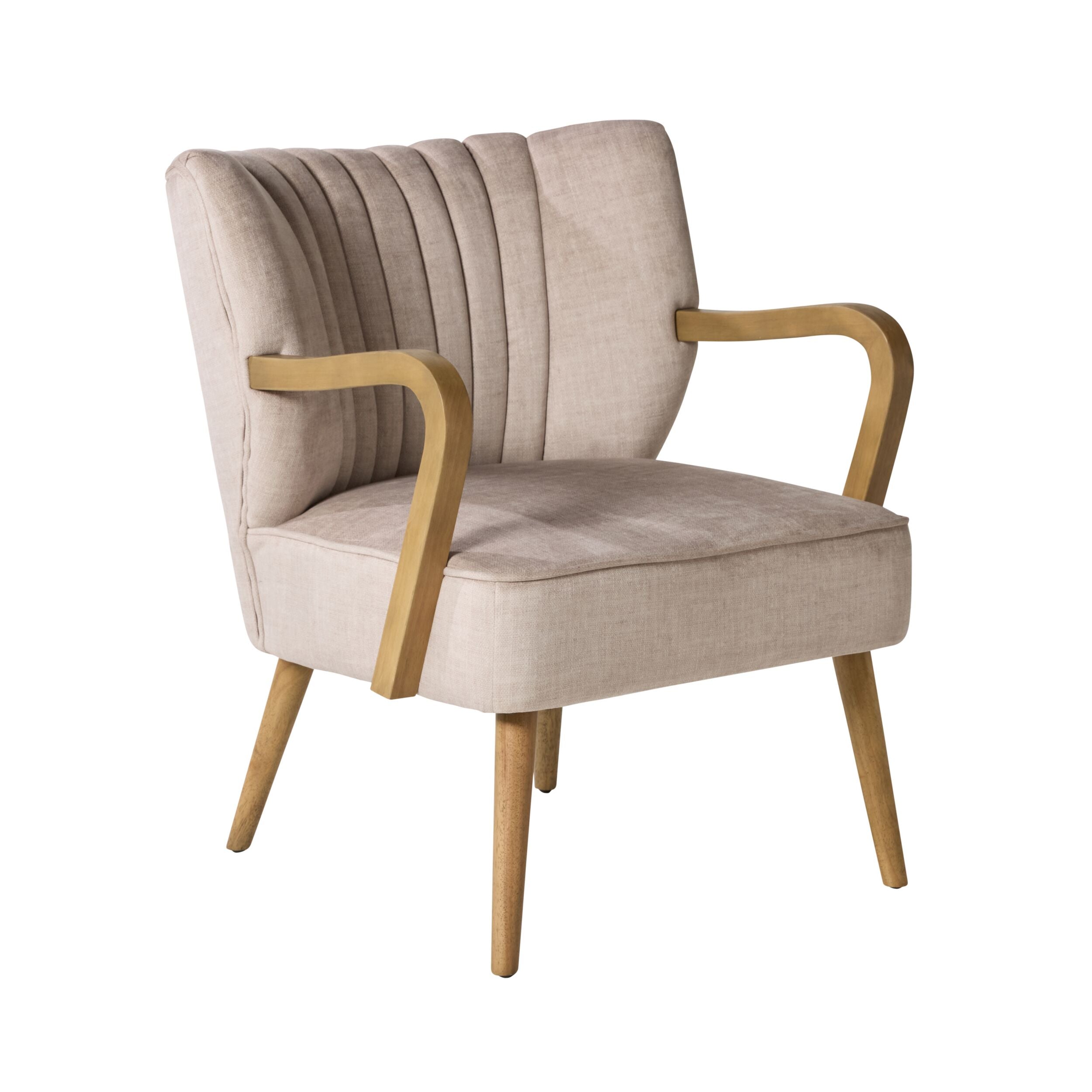 Bello Occasional Chair in Aura Pecan Finish - Stylish Accent Chair for Living Room, Bedroom or Office Decor