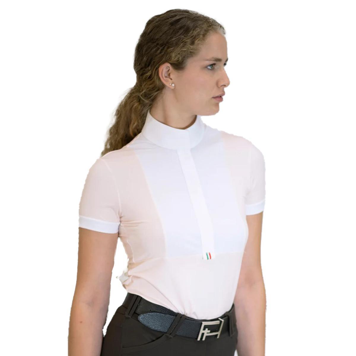 Women's Daphne Short Sleeve Equestrian Show Shirt for Horse Riding - Perfect for Dressage, Show Jumping & Equestrian Competitions