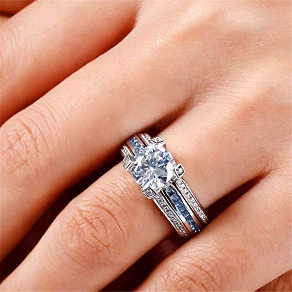 Jeulia Diamond Band Rings for Women - Sterling Silver CZ Interchangeable Ring Sets, Wedding, Engagement, Anniversary, Promise Rings - Perfect for Bridal Jewelry, Gifts & Special Occasions
