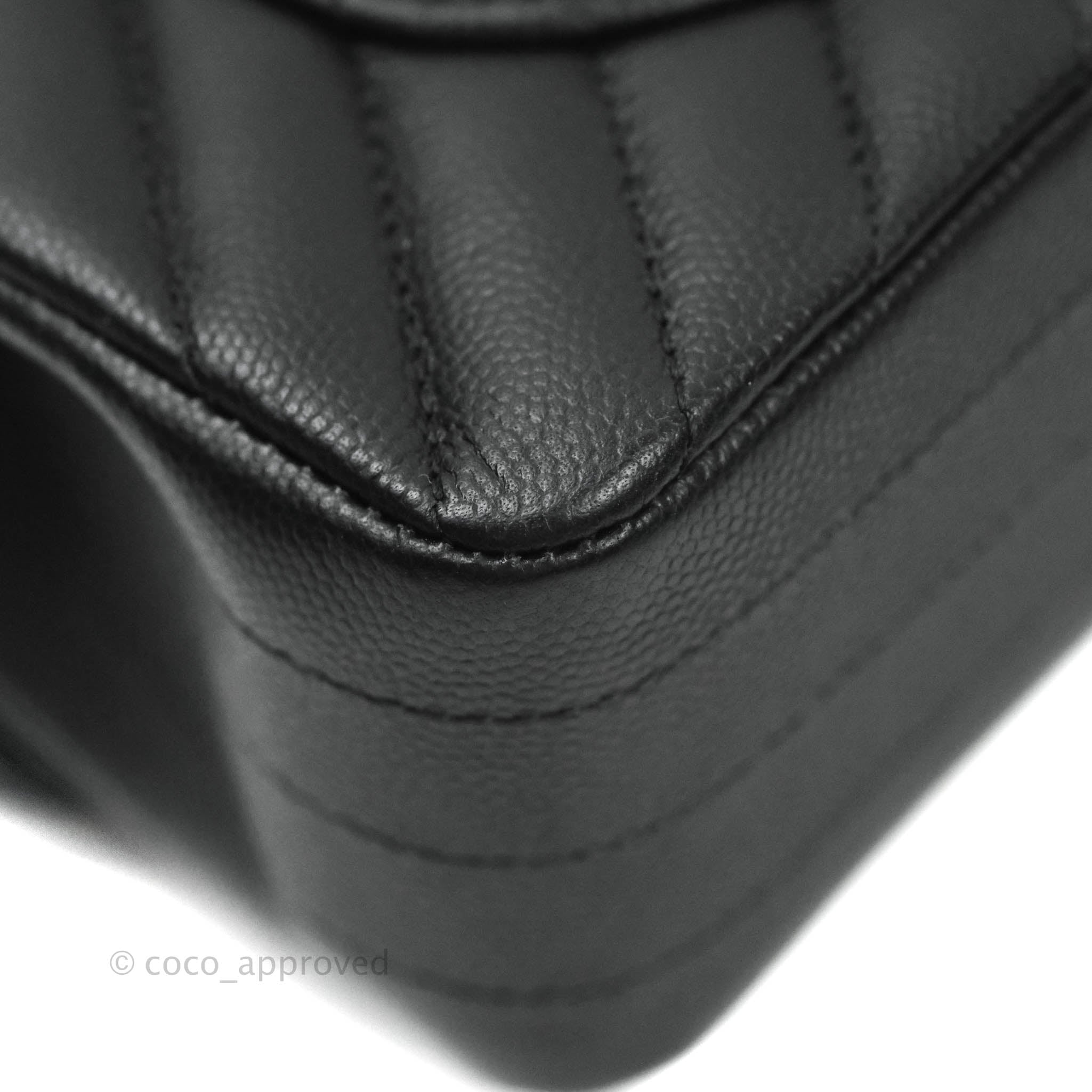 Chanel Classic Chevron Small Medium Double Flap Bag Black Caviar Leather Gold Hardware - Luxury Handbag for Women, Perfect for Parties, Work & Everyday Use